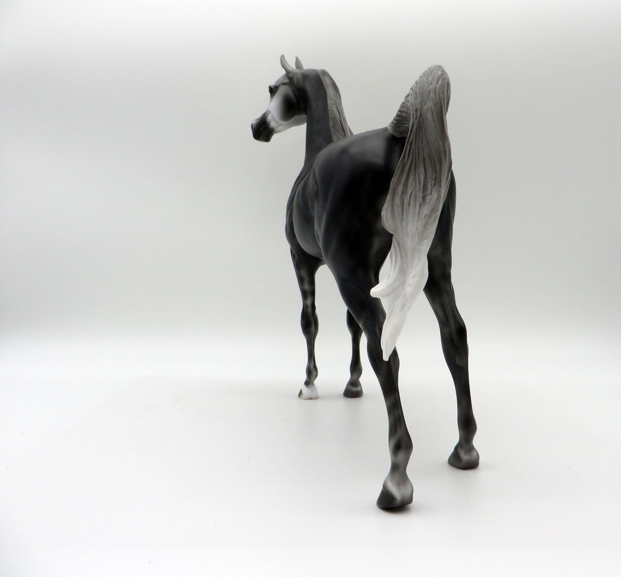 Smoke-OOAK Dapple Grey Arabian Painted By Ellen Robbins 6/11/21