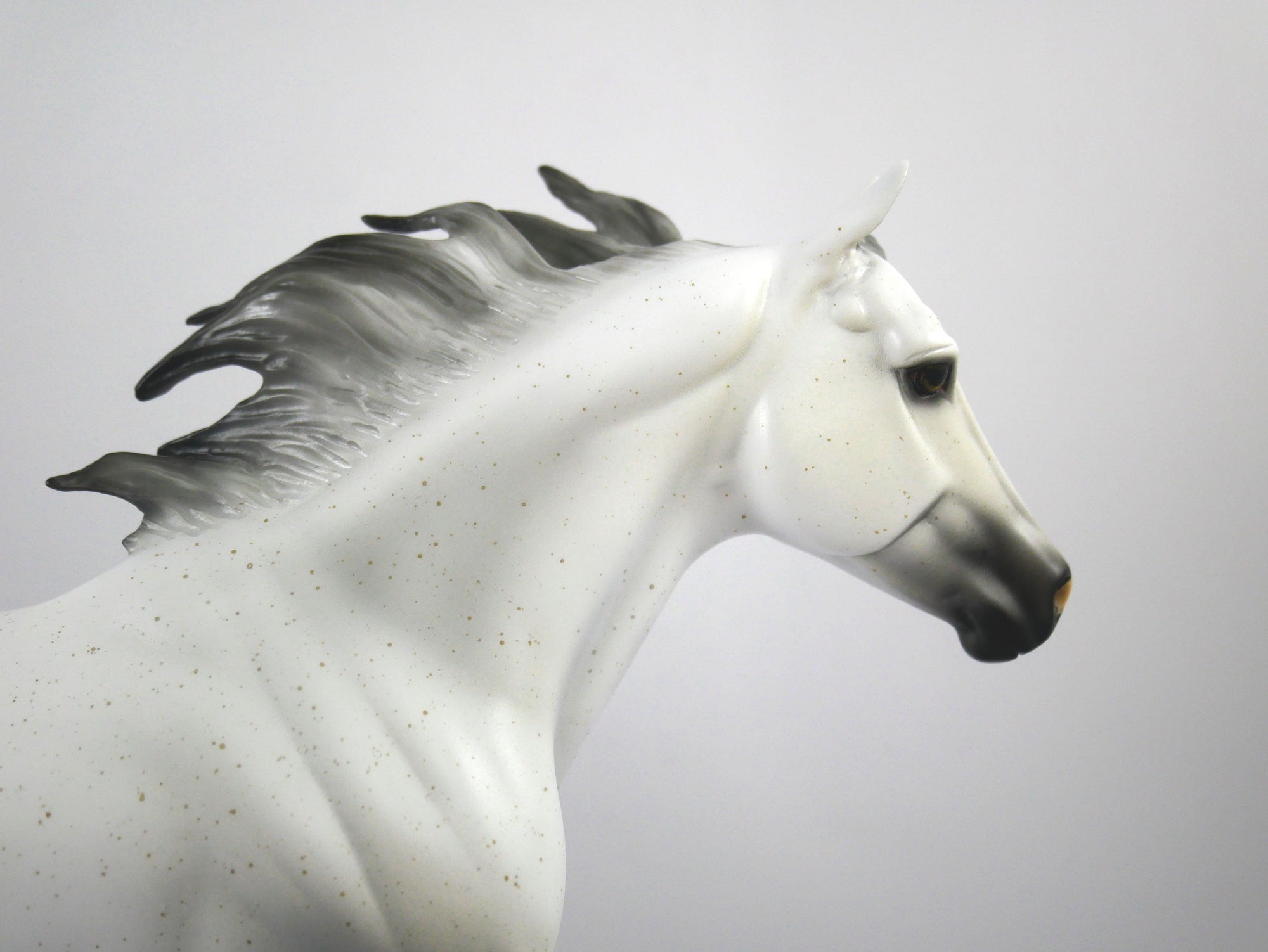 Smores-OOAK Star Dapple Grey Running Quarter Horse Painted By Carrie Keller 12/30/20