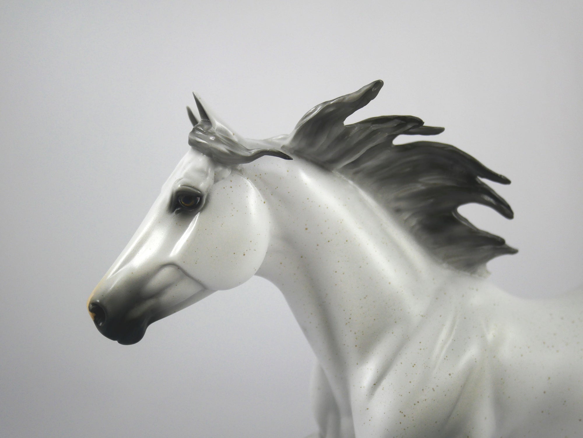 Smores-OOAK Star Dapple Grey Running Quarter Horse Painted By Carrie Keller 12/30/20