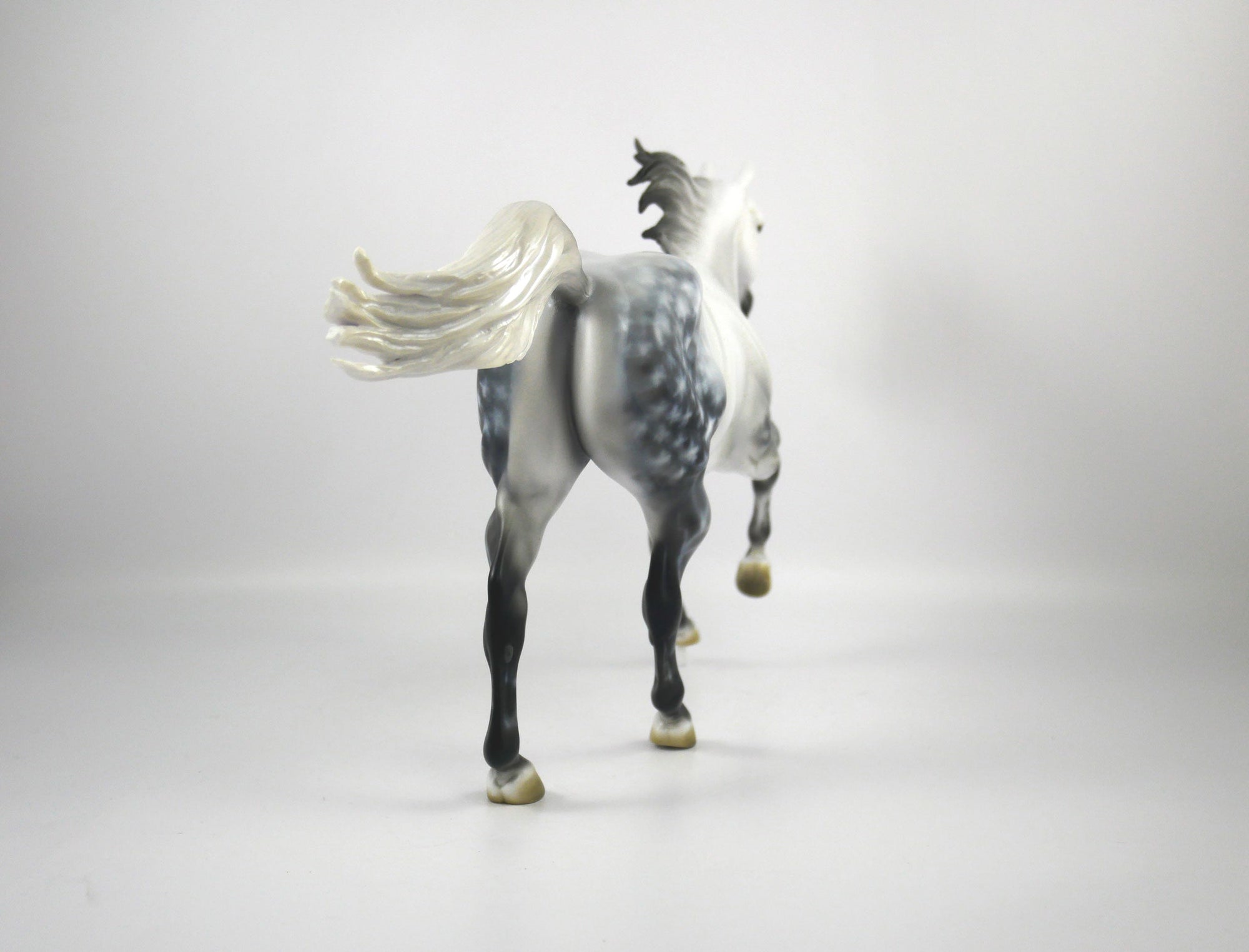 Smores-OOAK Star Dapple Grey Running Quarter Horse Painted By Carrie Keller 12/30/20