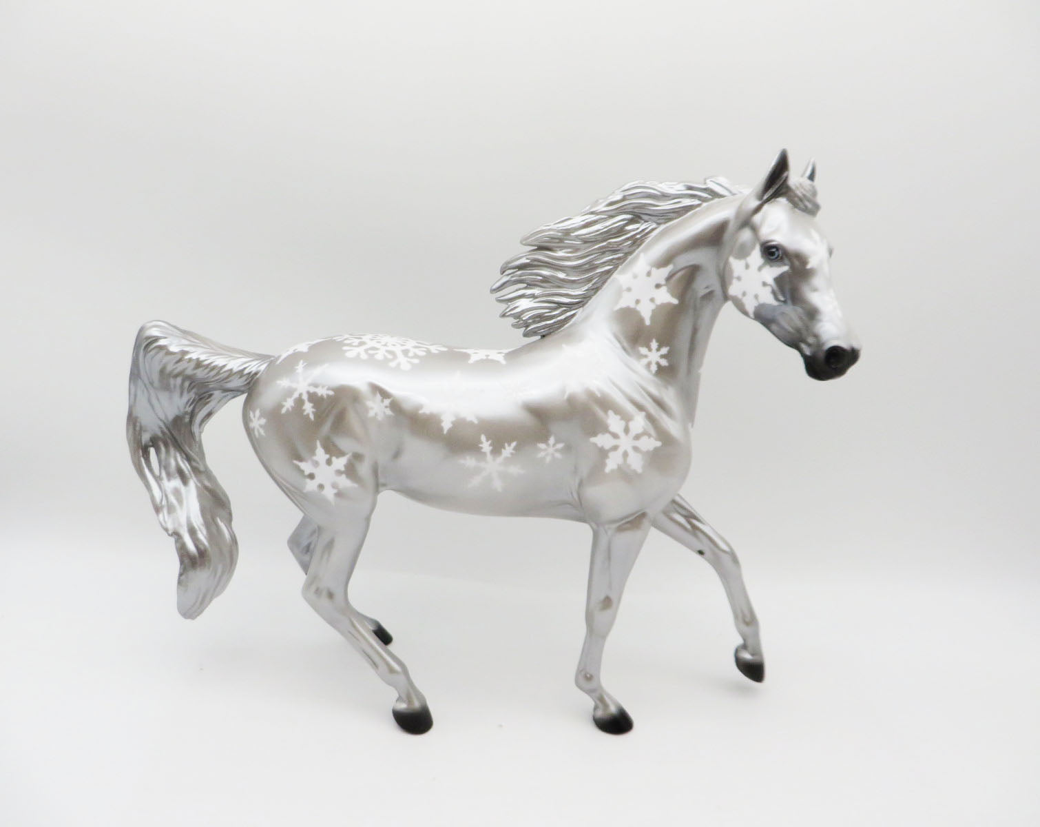 Snow Silver- OOAK - Decorator Arabian Mare By Dawn Quick- Christmas Tails 2022 - CT22