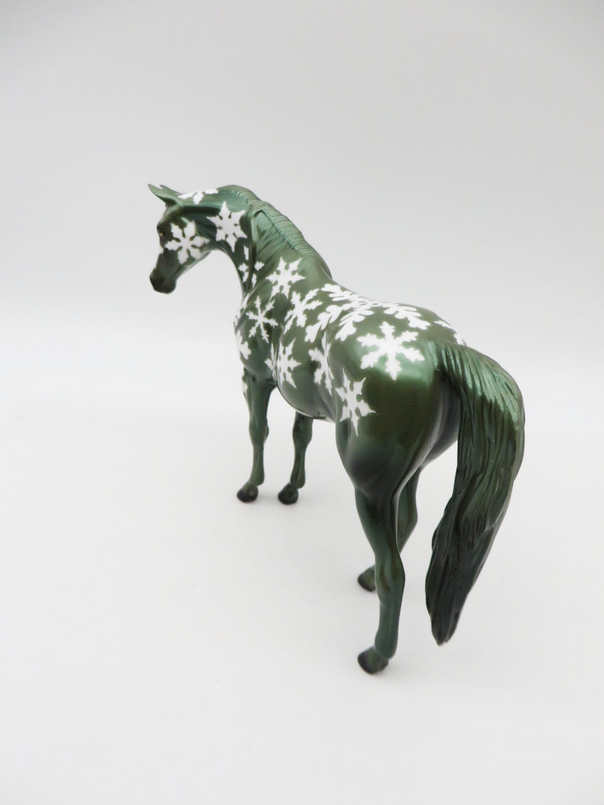 Snow Tipped Evergreen - OOAK - Decorator Arabian Pebbles by Dawn Quick - Christmas Tails 2022 - CT22