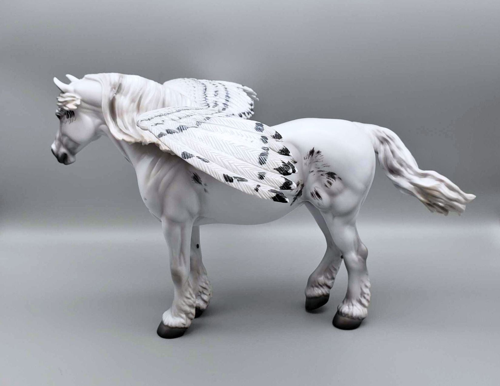 Snowfall OOAK Snowy Owl Inspired Heavy Draft Mare By Angela Marleau Holiday Best Offers 12/11/23