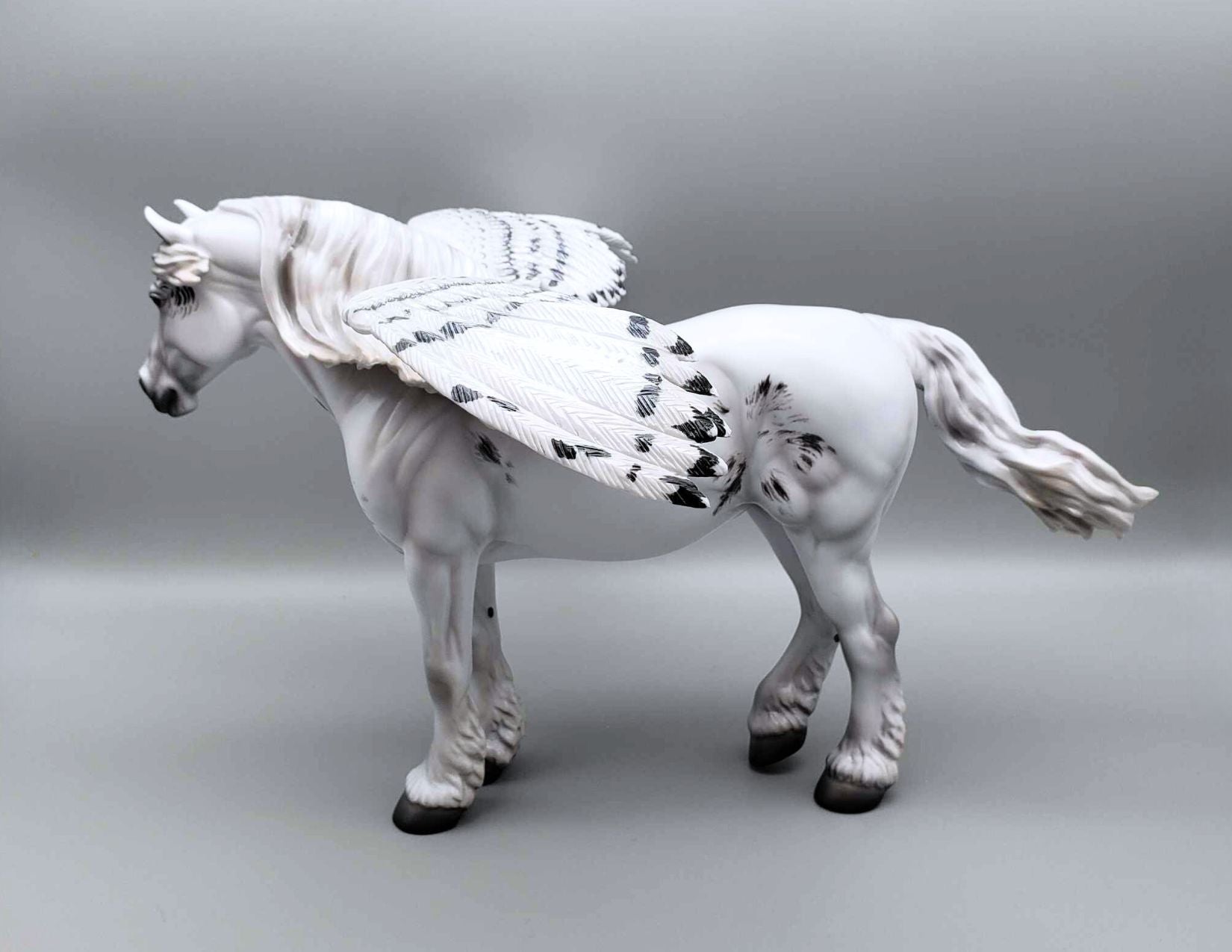 Snowfall OOAK Snowy Owl Inspired Heavy Draft Mare By Angela Marleau Holiday Best Offers 12/11/23