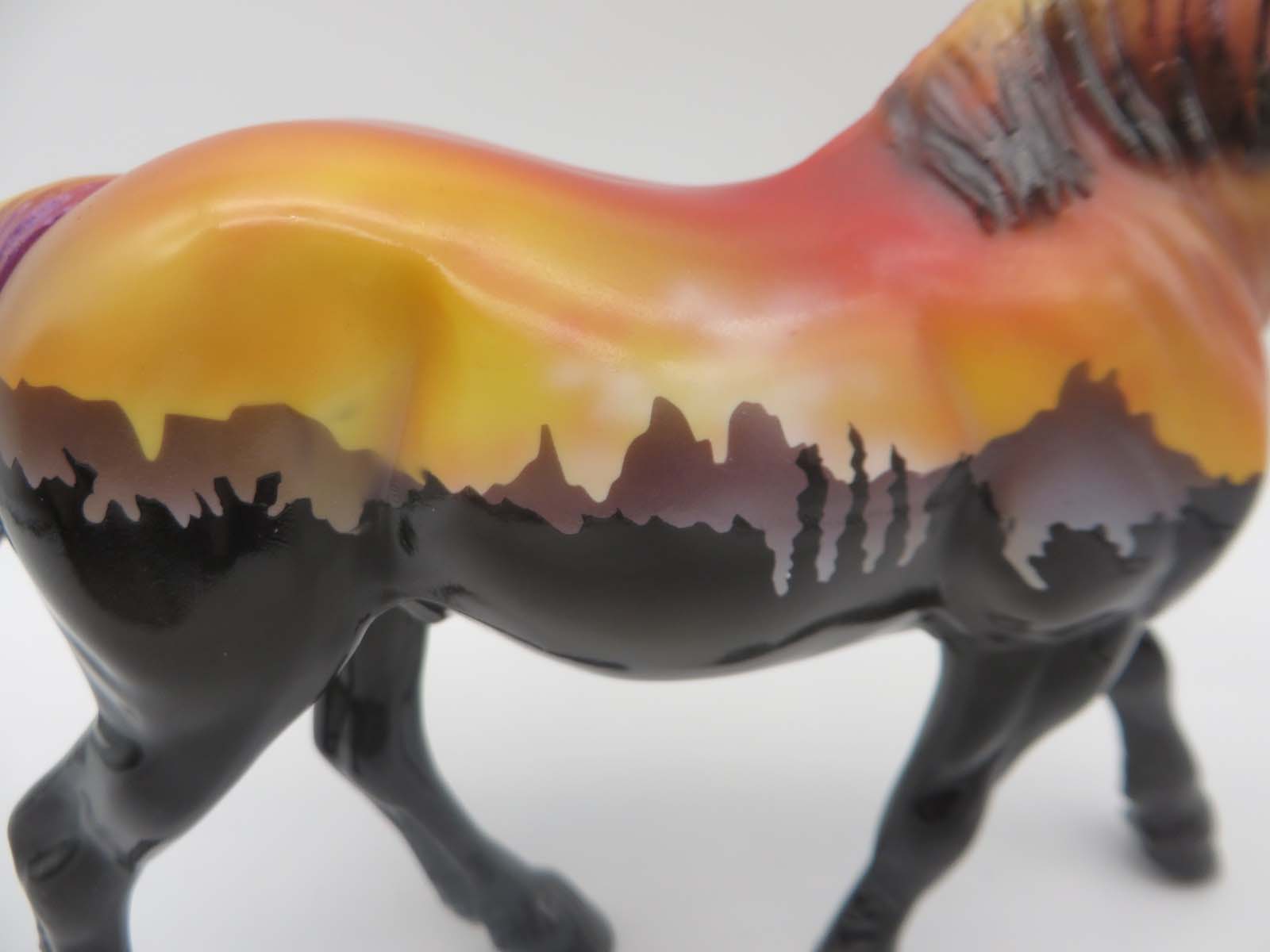 Something in Orange-OOAK Deco Trotting Draft Pebbles By Dawn Quick SHCF23