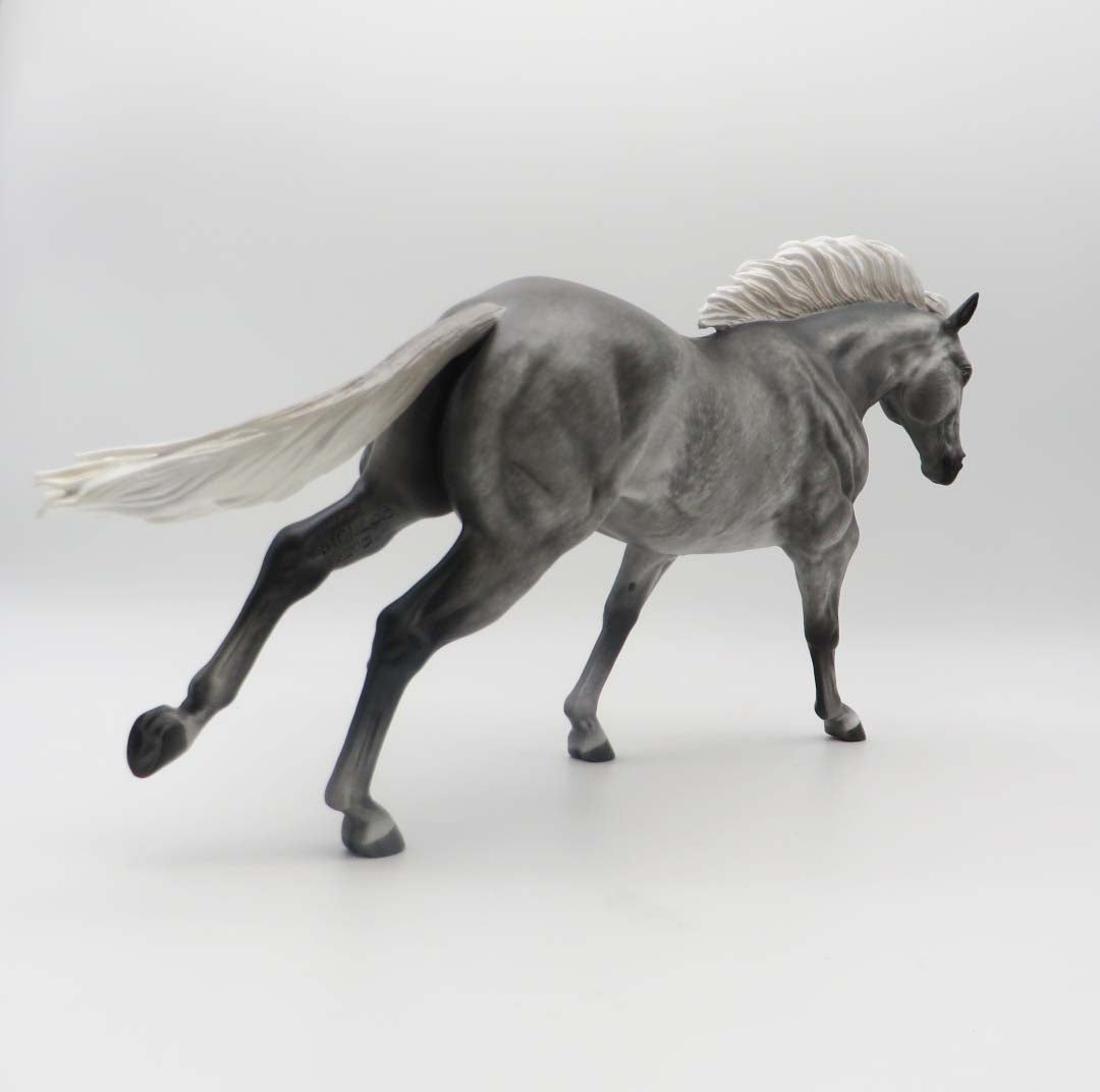 Something In The Air - OOAK - Flannel Grey Running Stock Horse by Sheryl Leisure - Best Offers 2/20/23