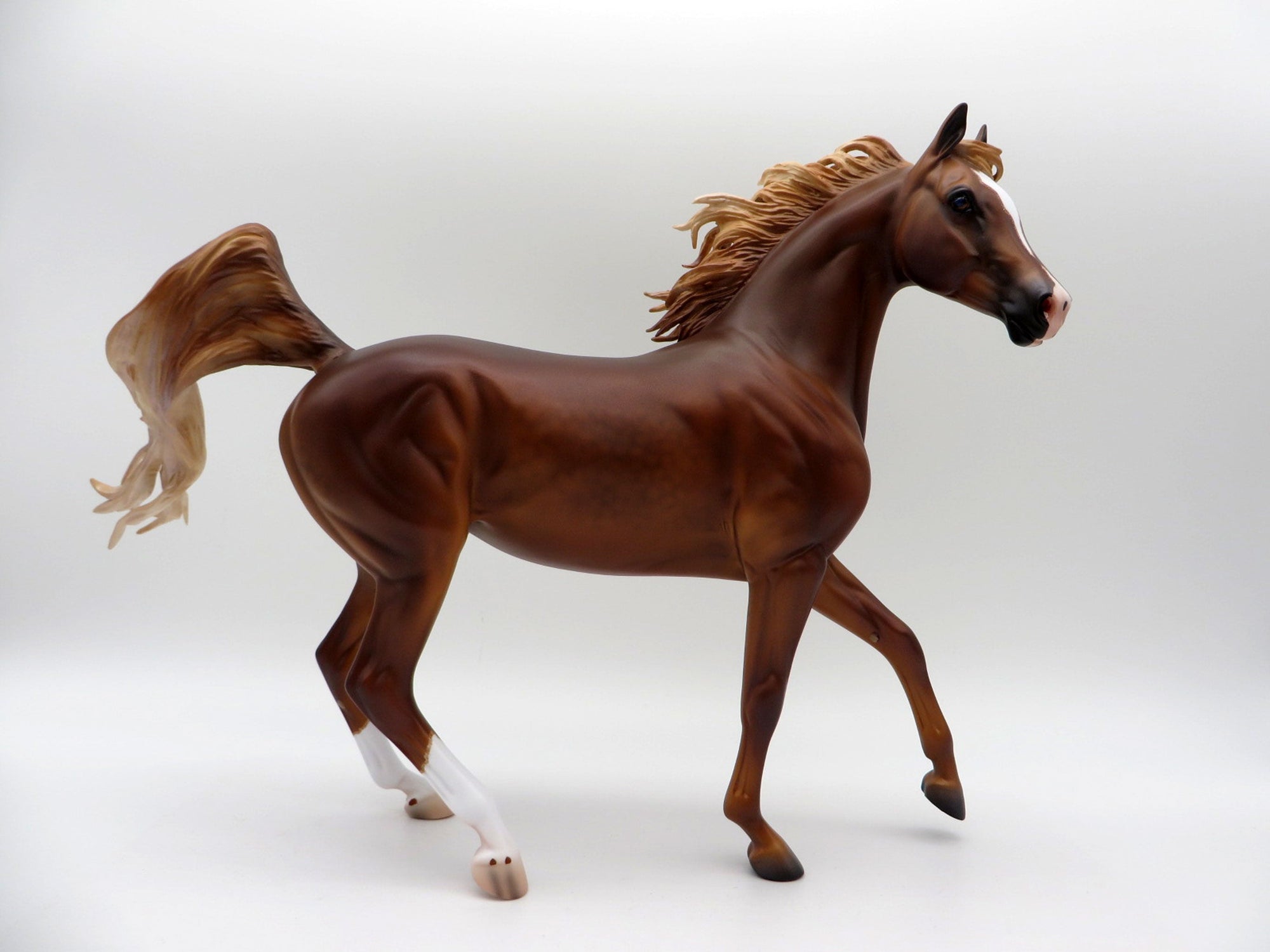 Songhua-OOAK Chestnut Arabian Mare Painted By Caroline Boydston