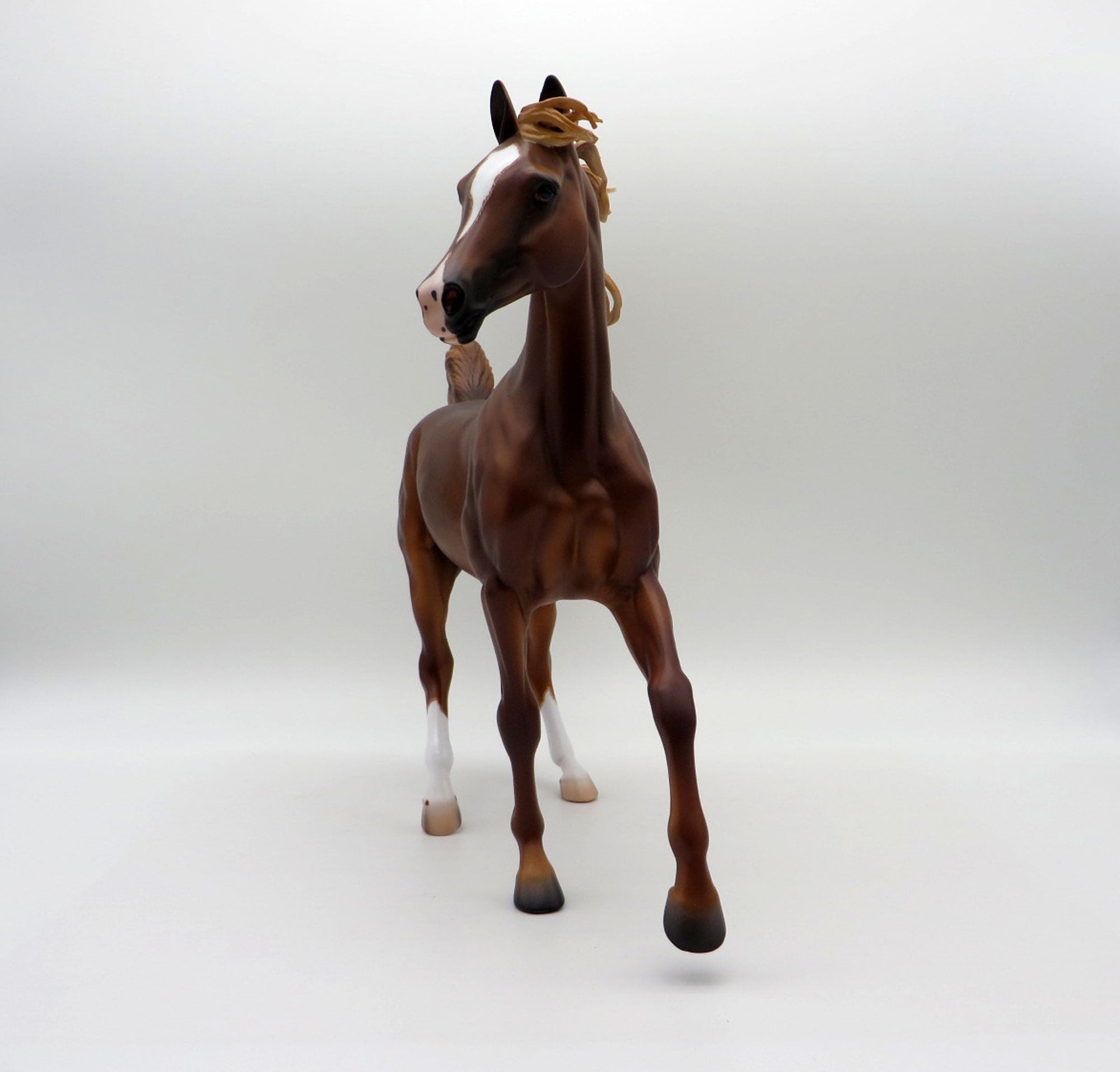 Songhua-OOAK Chestnut Arabian Mare Painted By Caroline Boydston