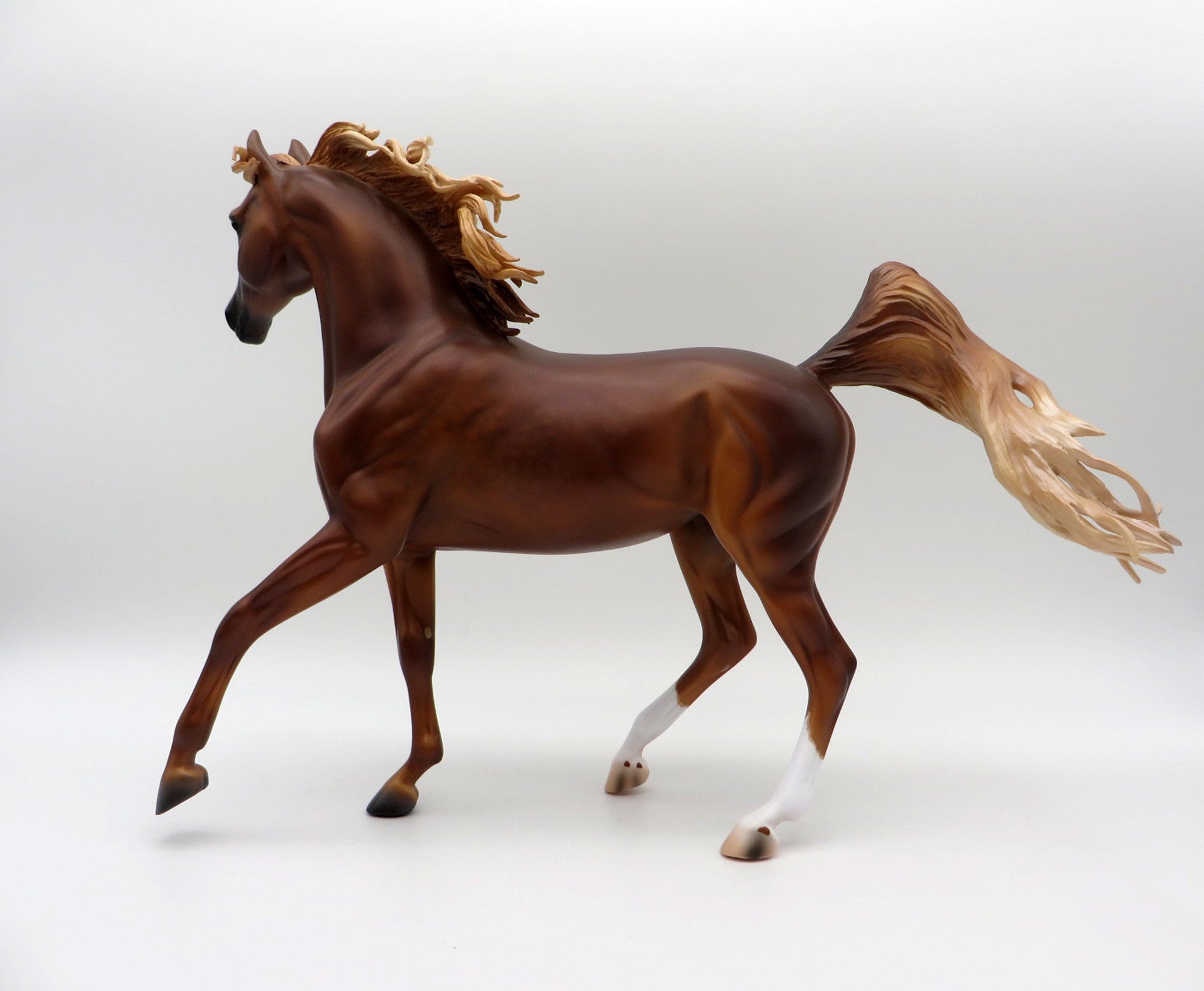 Songhua-OOAK Chestnut Arabian Mare Painted By Caroline Boydston