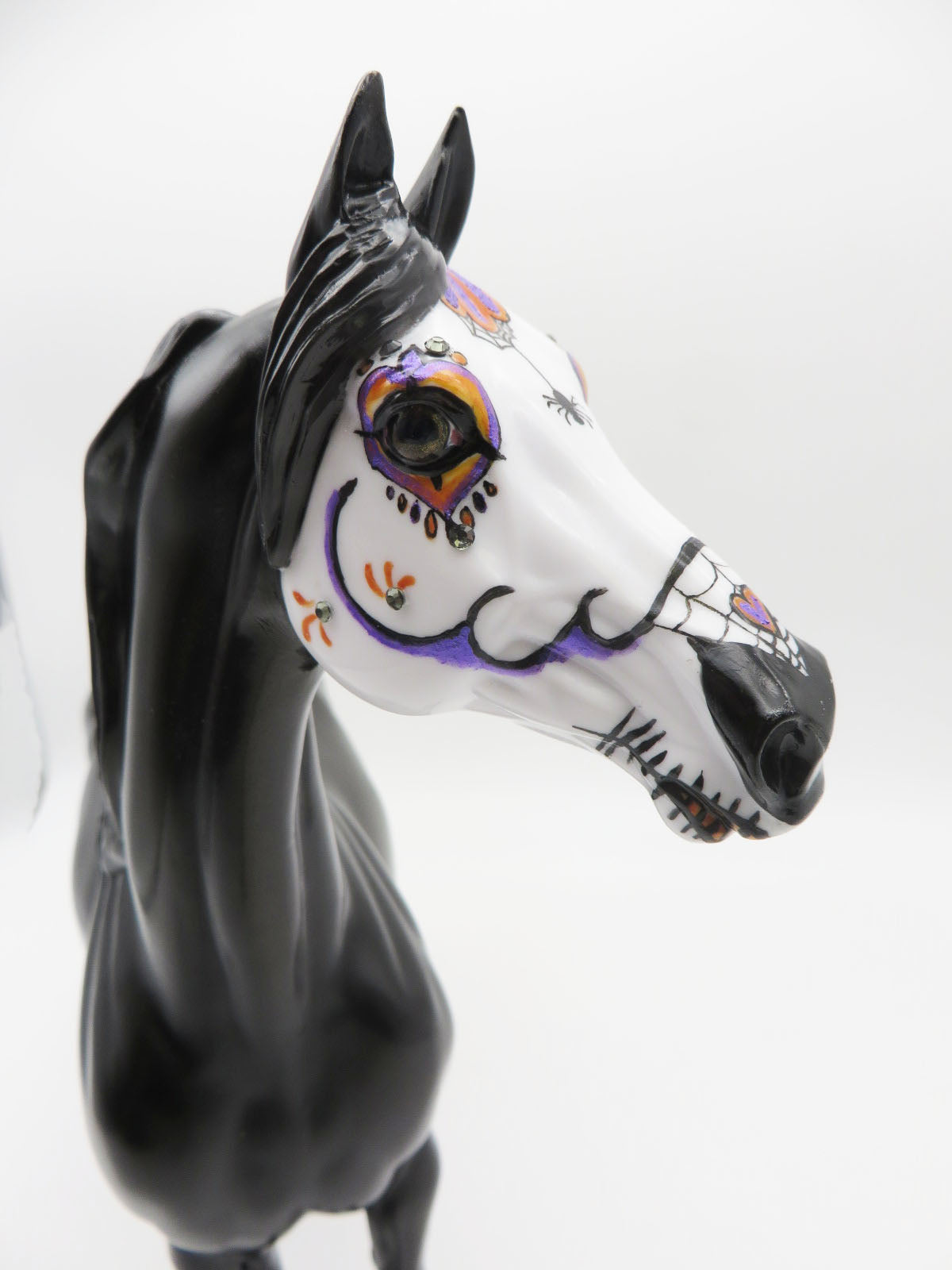 Spiders and Spells - OOAK - Sugar Skull Morgan with Bling - Painted By Ashley Palmer - MM22