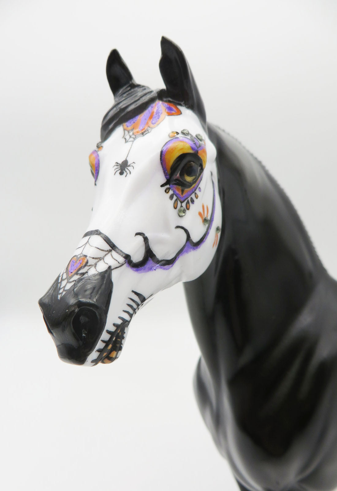 Spiders and Spells - OOAK - Sugar Skull Morgan with Bling - Painted By Ashley Palmer - MM22