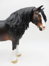 Spirit of Giving - BEST OFFER - OOAK - Dark Bay Heavy Drafter By Carrie Keller- Christmas Tails 2022 - CT22