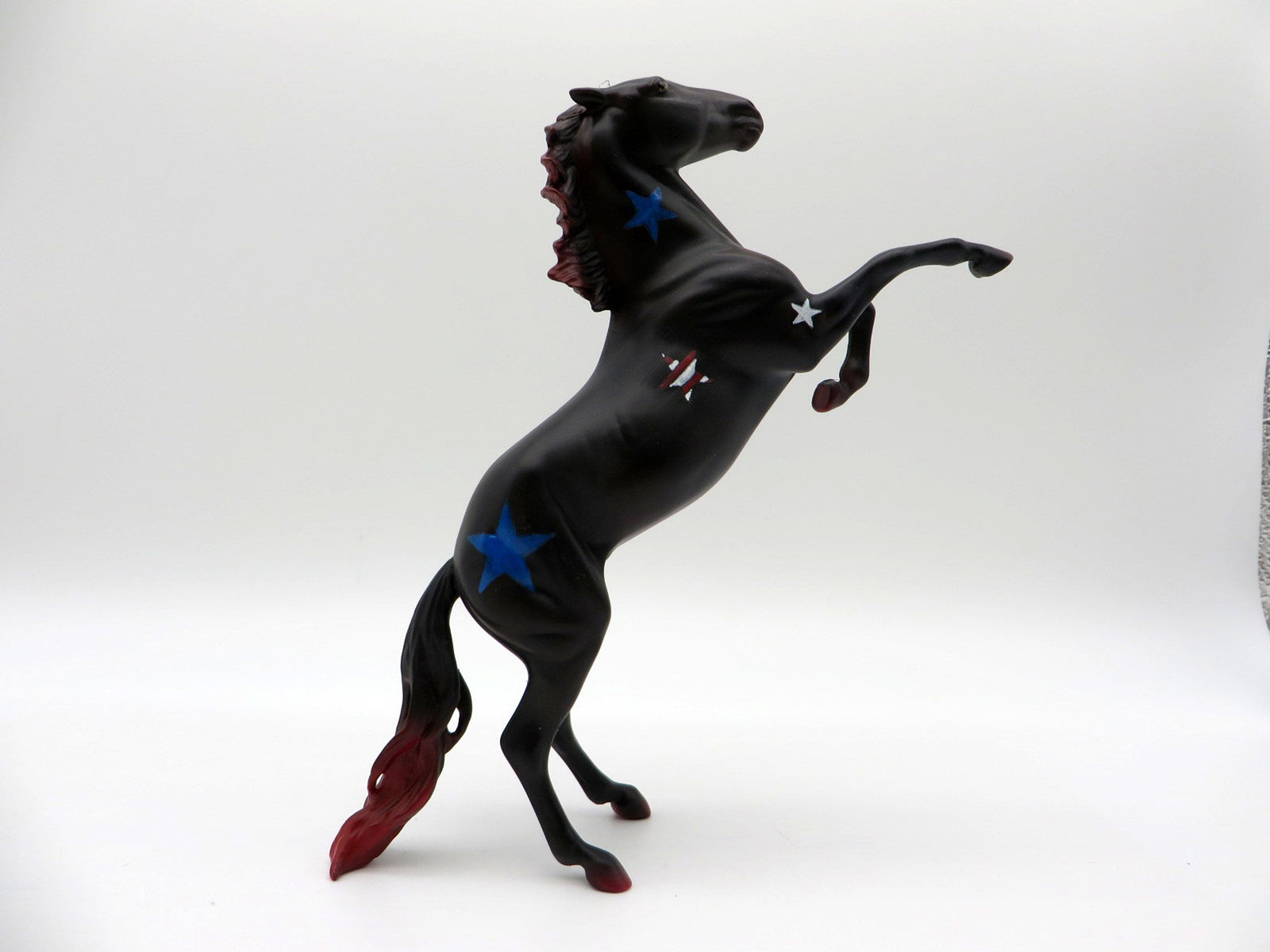 Star Spangled-OOAK Deco 4th of July Rearing Pebbles Painted By Jas 6/18/21