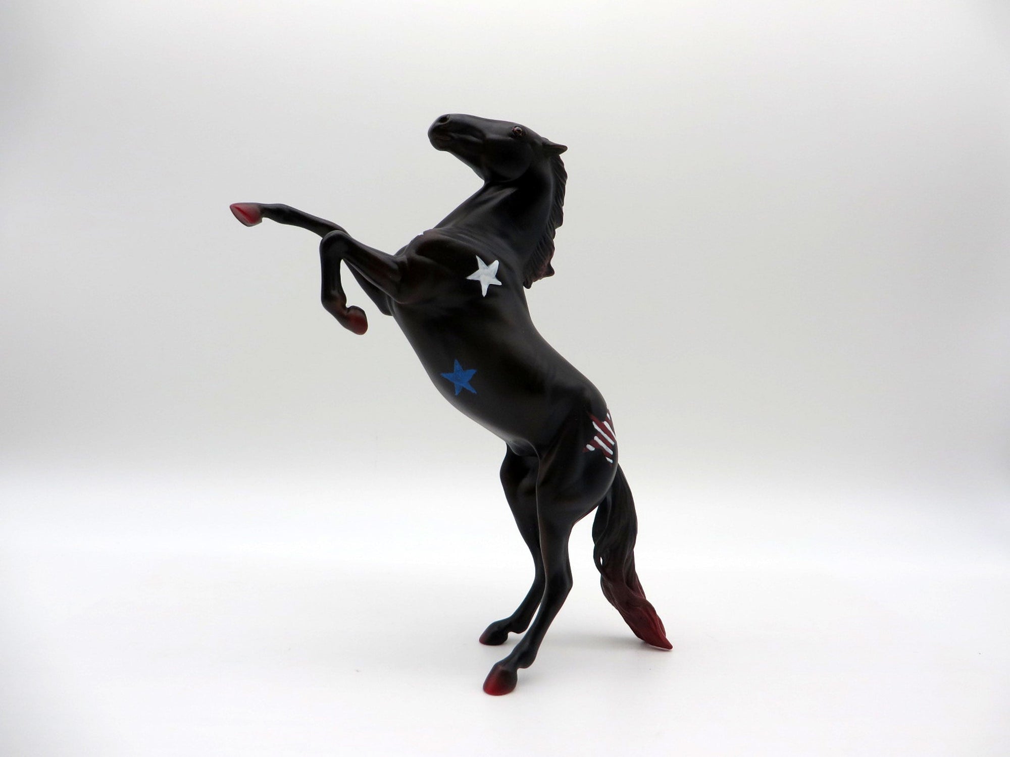 Star Spangled-OOAK Deco 4th of July Rearing Pebbles Painted By Jas 6/18/21