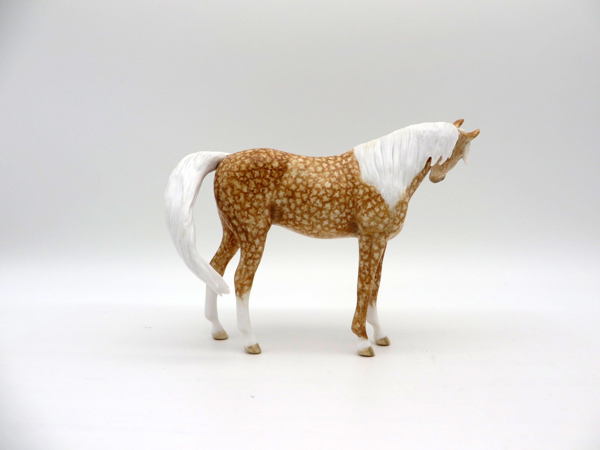 Starbright-OOAK Dapple Palomino Black Arabian Pebbles Painted By Andrea EQ 21