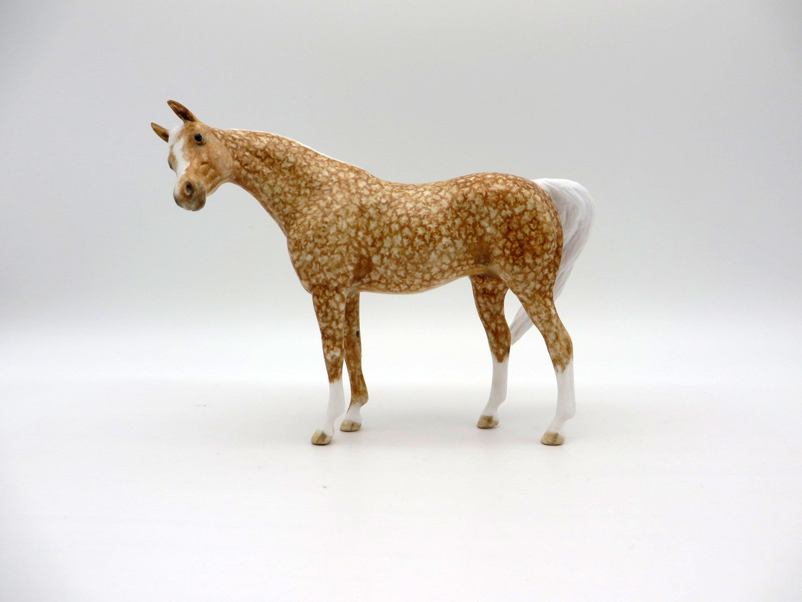 Starbright-OOAK Dapple Palomino Black Arabian Pebbles Painted By Andrea EQ 21