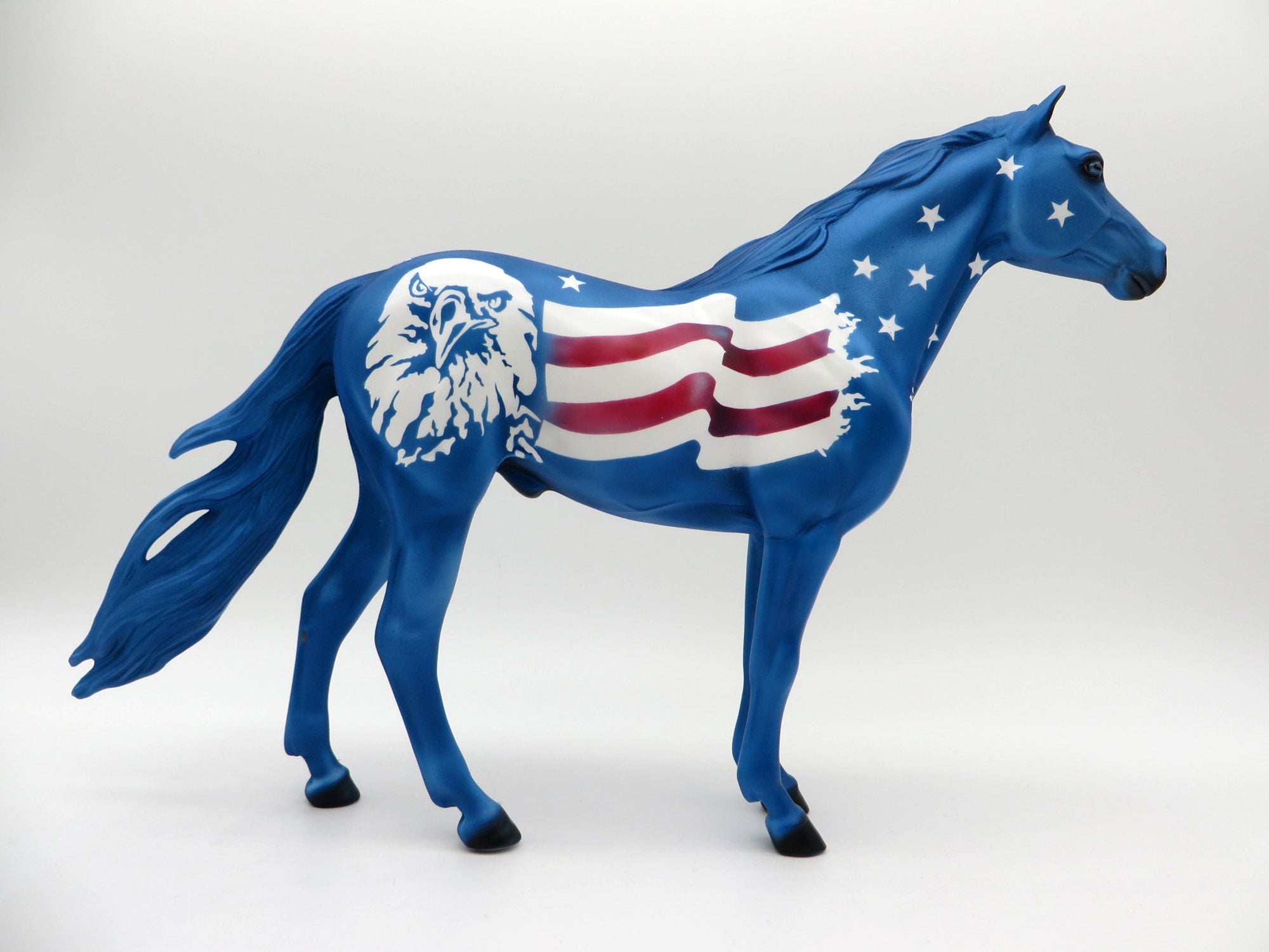 Stars and Stripes-OOAK Deco Spanish Mustang Painted By Dawn Quick  5/28/21