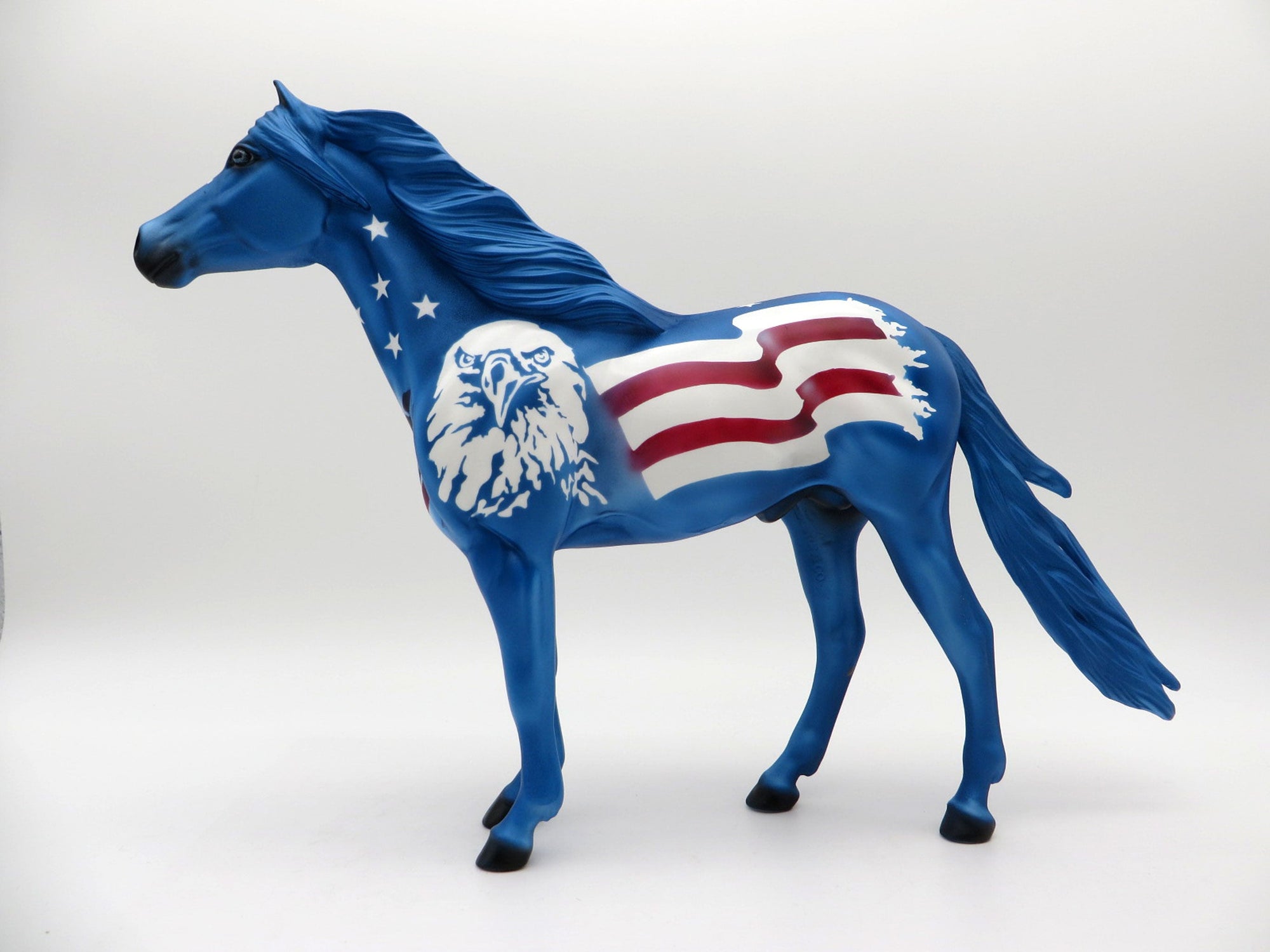 Stars and Stripes-OOAK Deco Spanish Mustang Painted By Dawn Quick  5/28/21