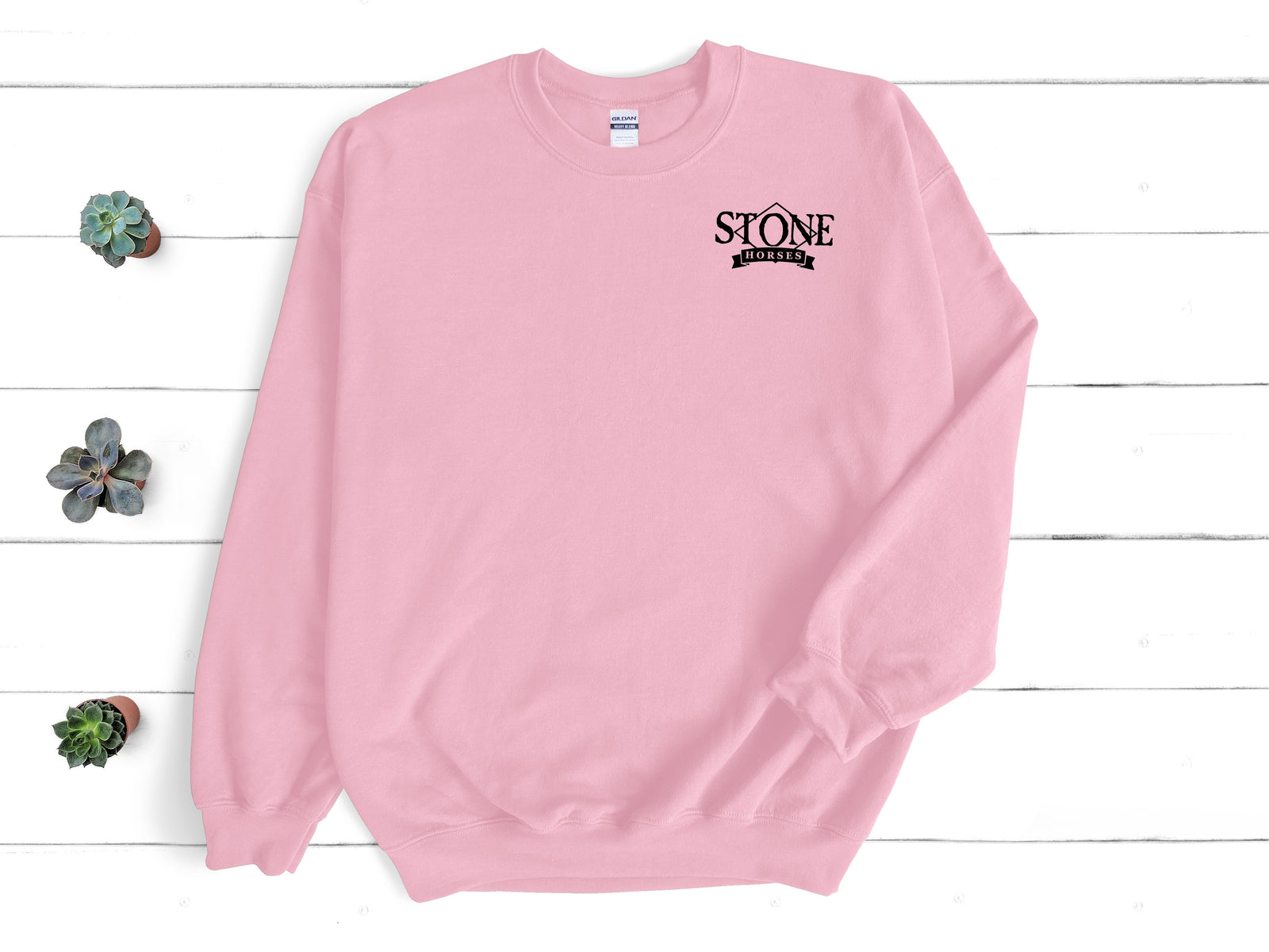 Ready to Ship The Peter Stone Horse Company  Logo Sport Pink Sweatshirt Medium