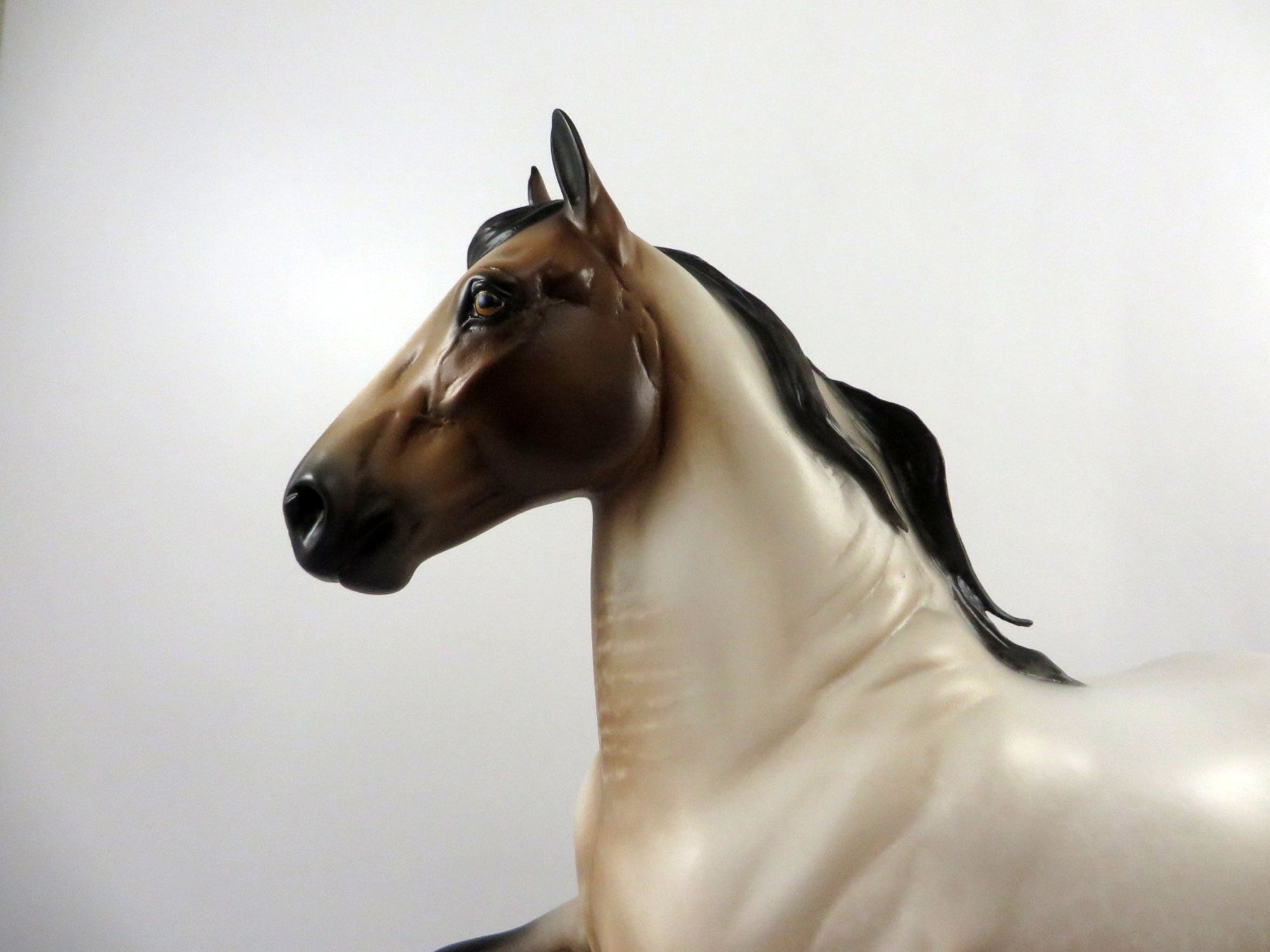 Stormicide-OOAK Reversed Dapple Bay Trotting Drafter Painted By Sheryl Leisure  2/25/21