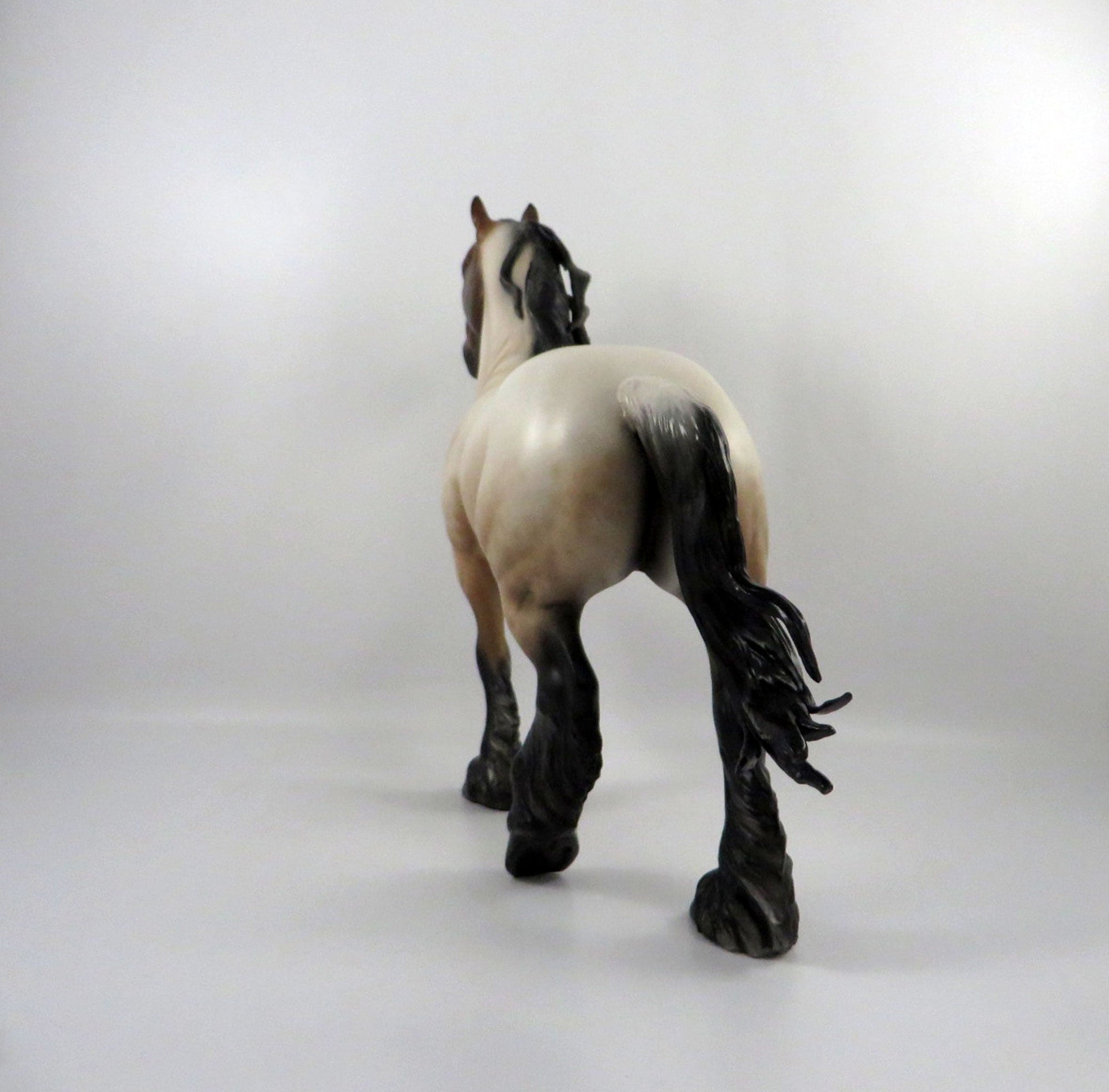 Stormicide-OOAK Reversed Dapple Bay Trotting Drafter Painted By Sheryl Leisure  2/25/21