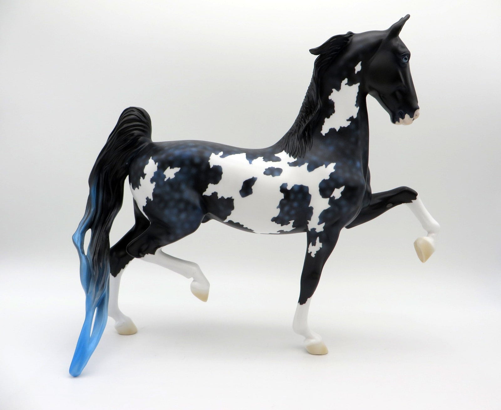 Stormy Seas-OOAK Dapple Black and Blue Paint Saddlebred SHCF 2021