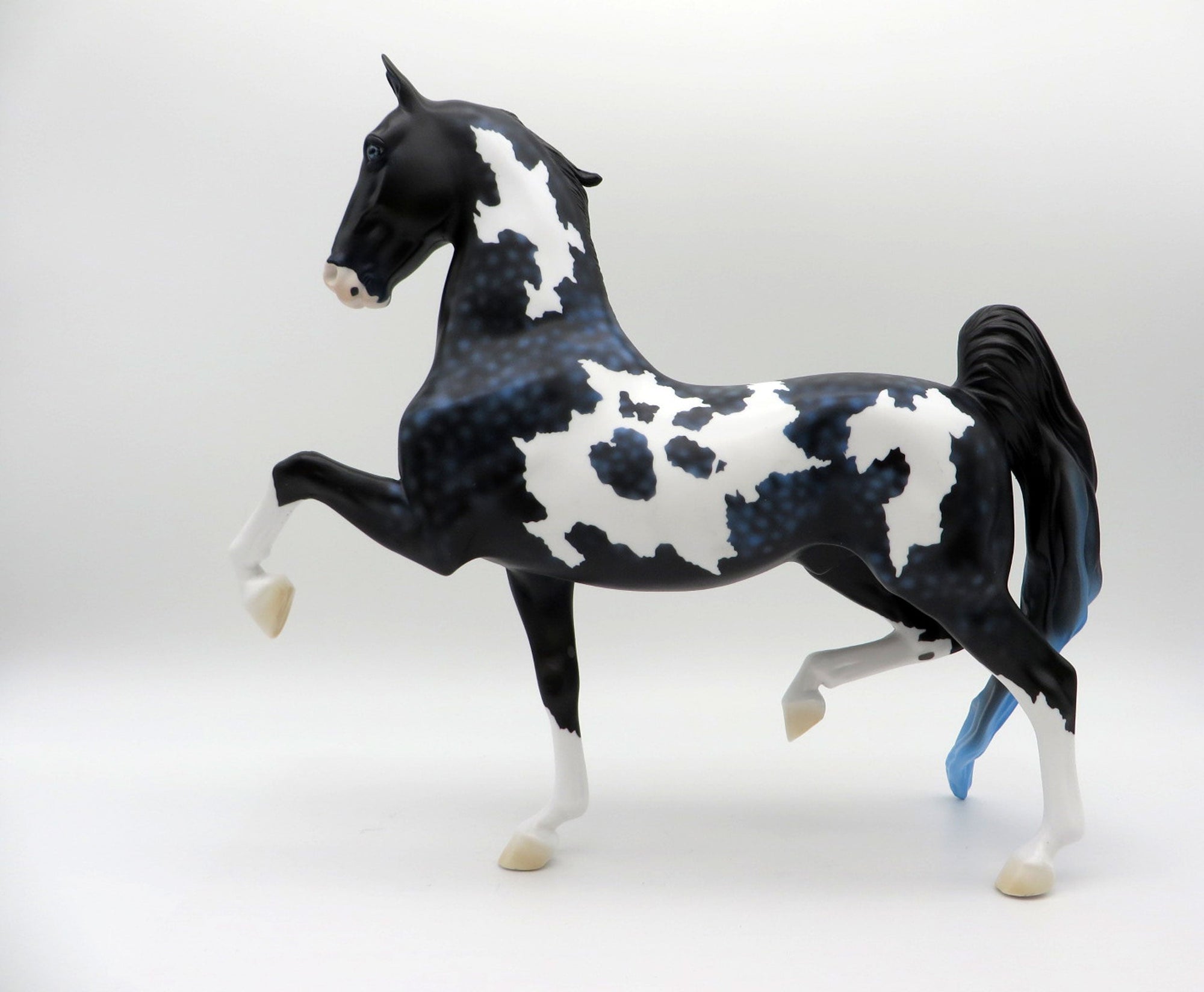 Stormy Seas-OOAK Dapple Black and Blue Paint Saddlebred SHCF 2021