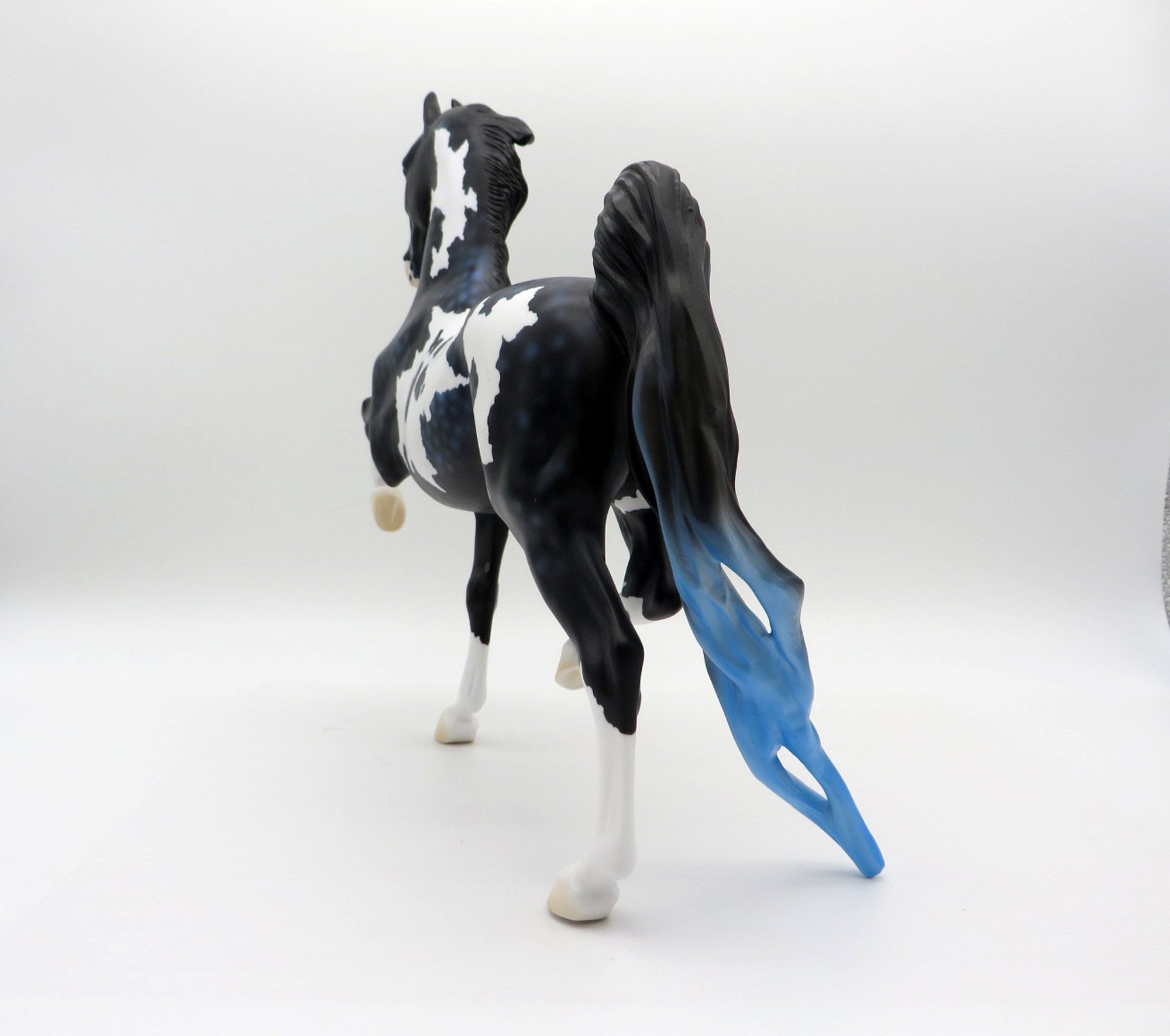Stormy Seas-OOAK Dapple Black and Blue Paint Saddlebred SHCF 2021