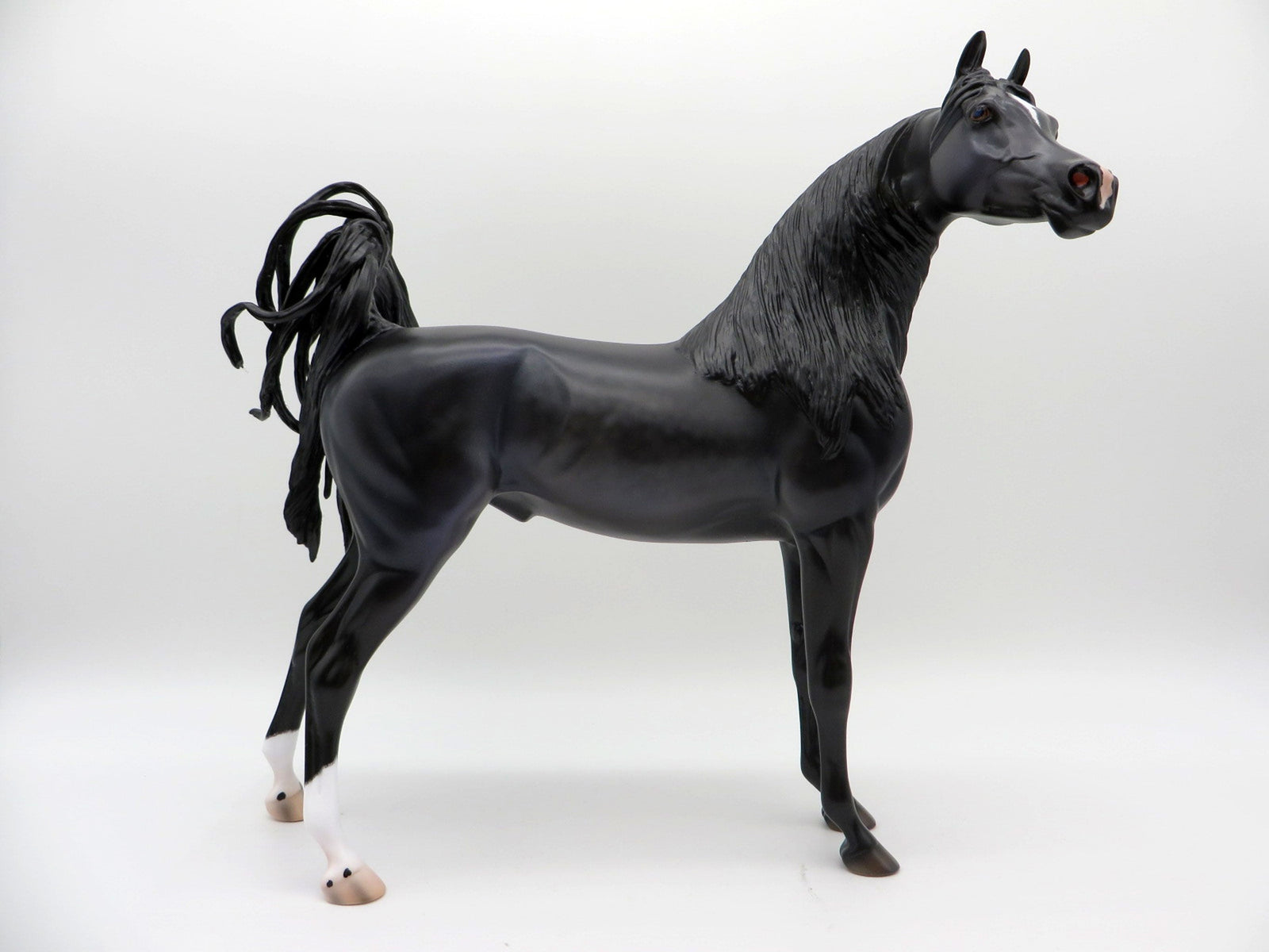 Strickland-OOAK Dapple Black Arabian Painted by Caroline Boydston EQ 21