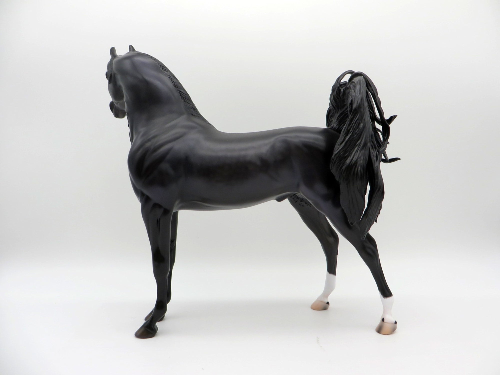 Strickland-OOAK Dapple Black Arabian Painted by Caroline Boydston EQ 21