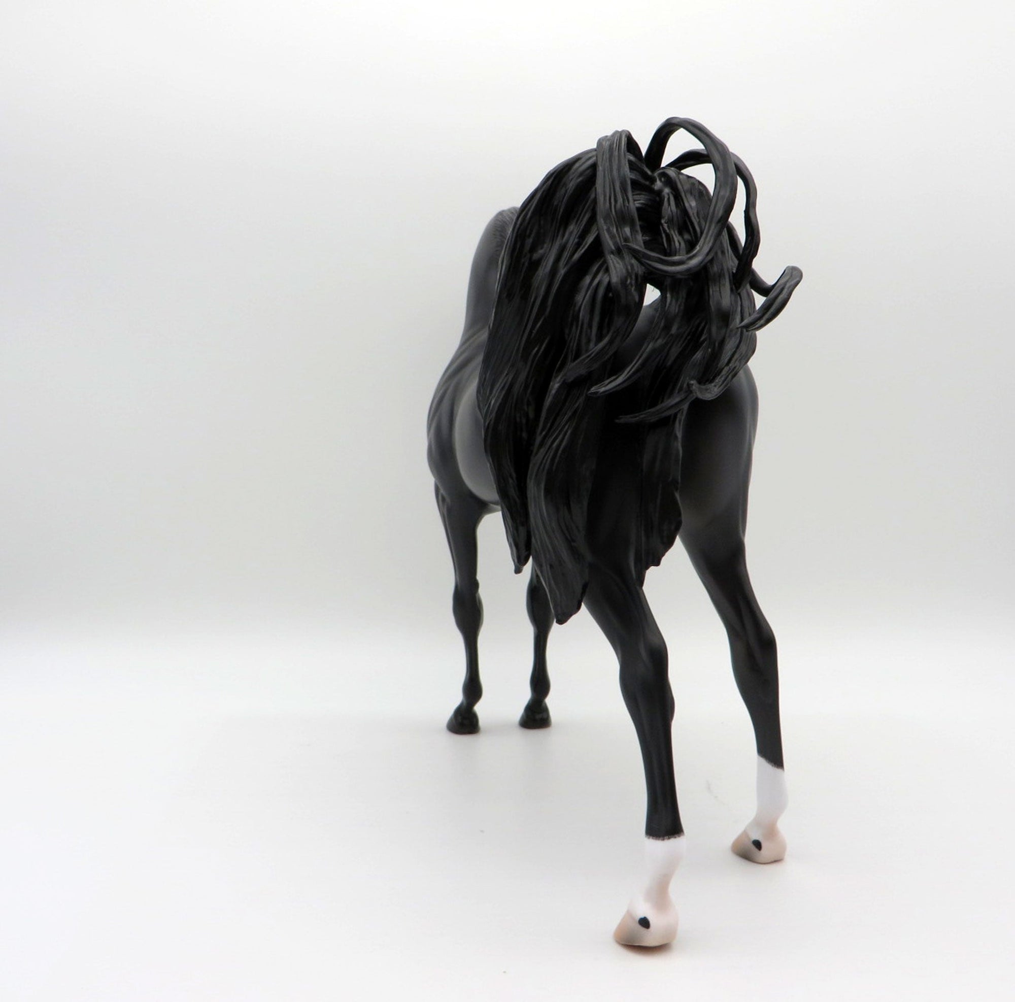 Strickland-OOAK Dapple Black Arabian Painted by Caroline Boydston EQ 21