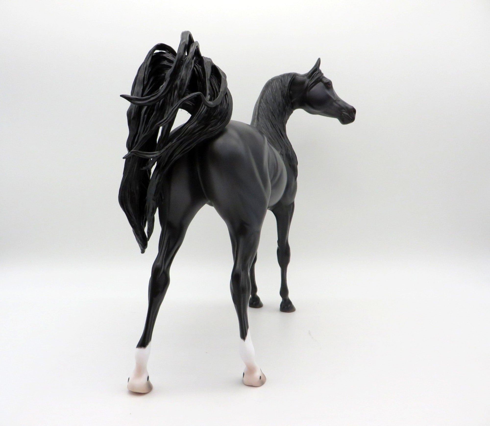 Strickland-OOAK Dapple Black Arabian Painted by Caroline Boydston EQ 21