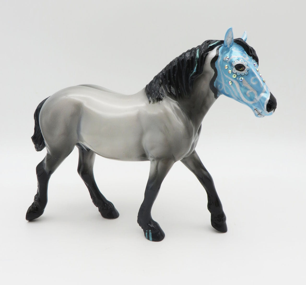 Sugar High - OOAK - Sugar Skull Pebble Draft Painted By Jas Fanning - MM22