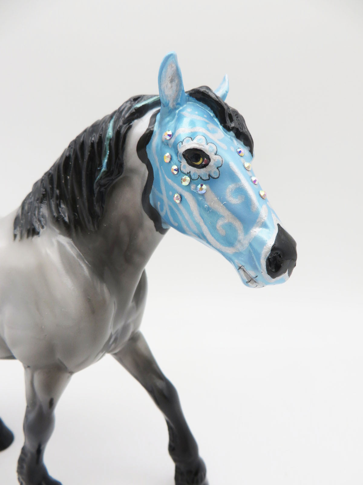 Sugar High - OOAK - Sugar Skull Pebble Draft Painted By Jas Fanning - MM22