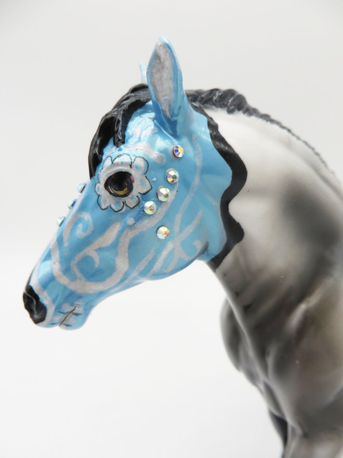 Sugar High - OOAK - Sugar Skull Pebble Draft Painted By Jas Fanning - MM22