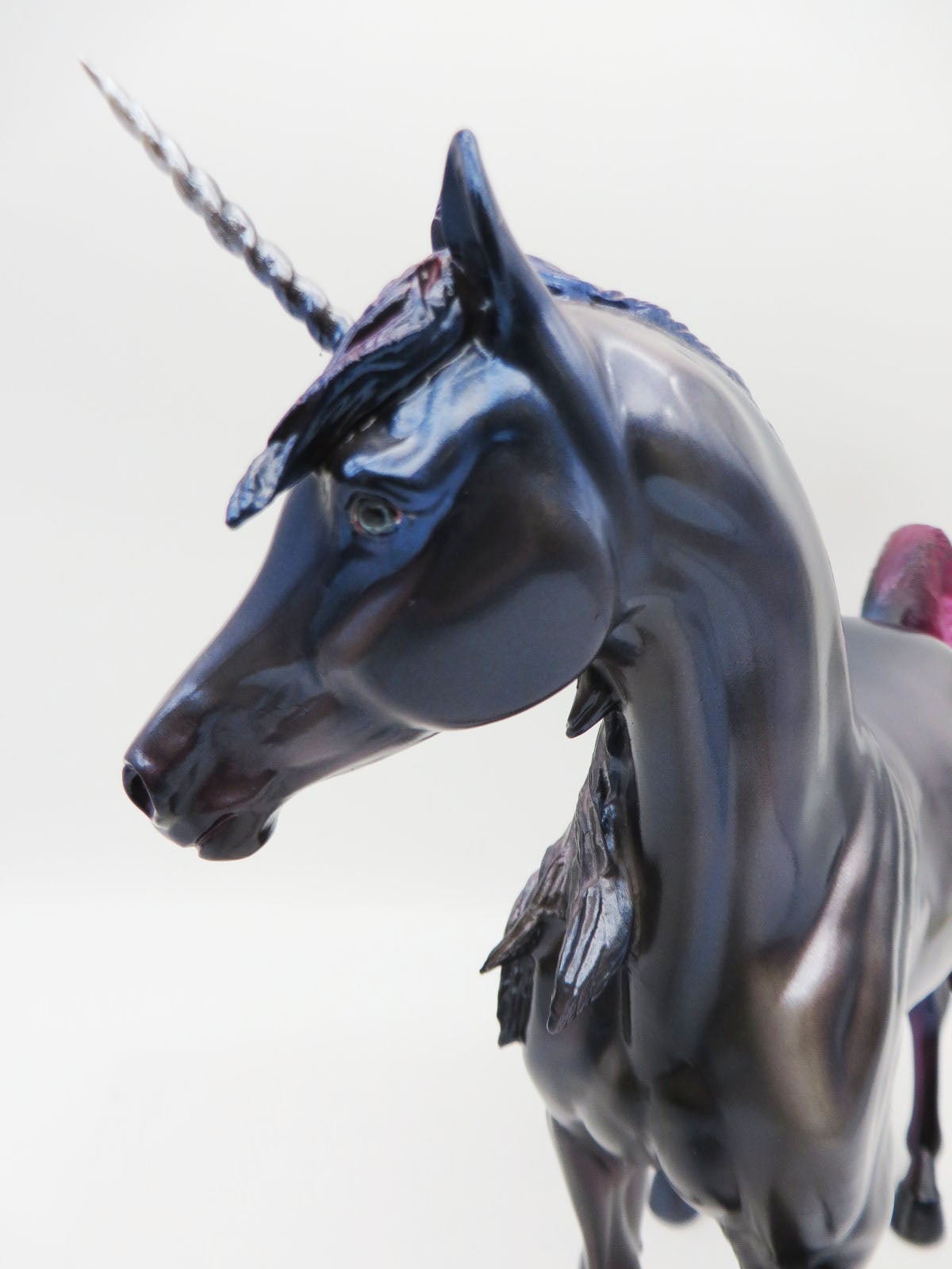 Sugar Plums Dancing - OOAK - BEST OFFER - Dapple Purple and Blues Decorator Unicorn Arabian Mare By Julie Keim - Christmas Tails 2022 - CT22