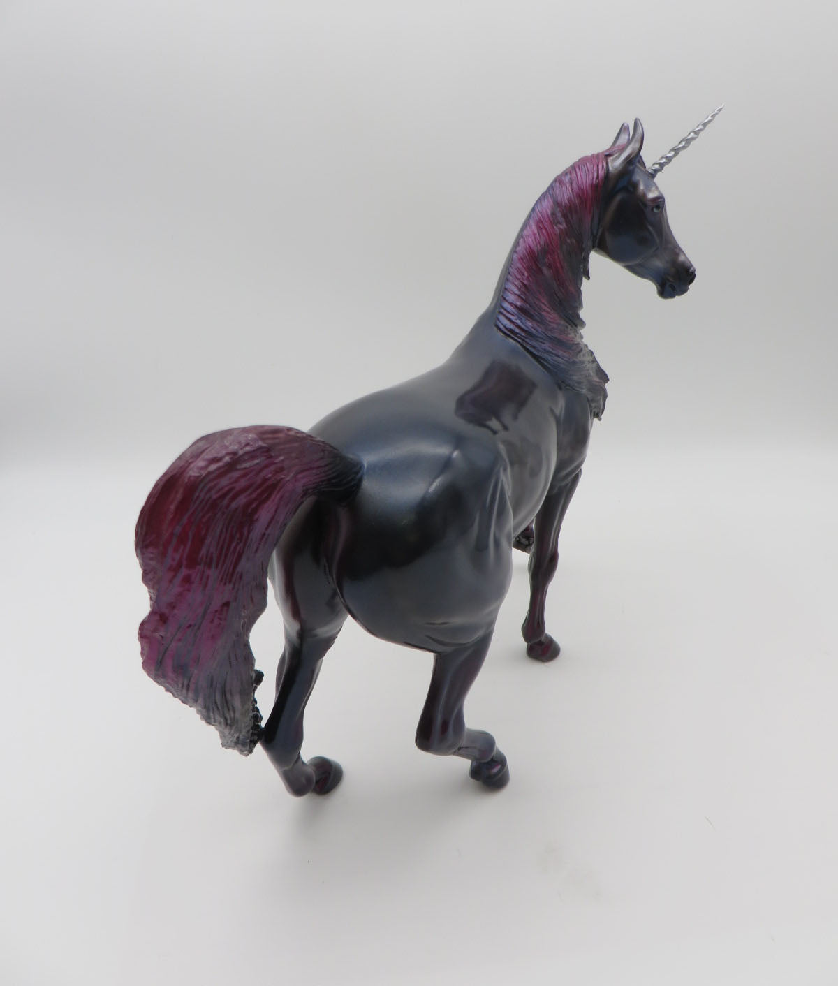 Sugar Plums Dancing - OOAK - BEST OFFER - Dapple Purple and Blues Decorator Unicorn Arabian Mare By Julie Keim - Christmas Tails 2022 - CT22