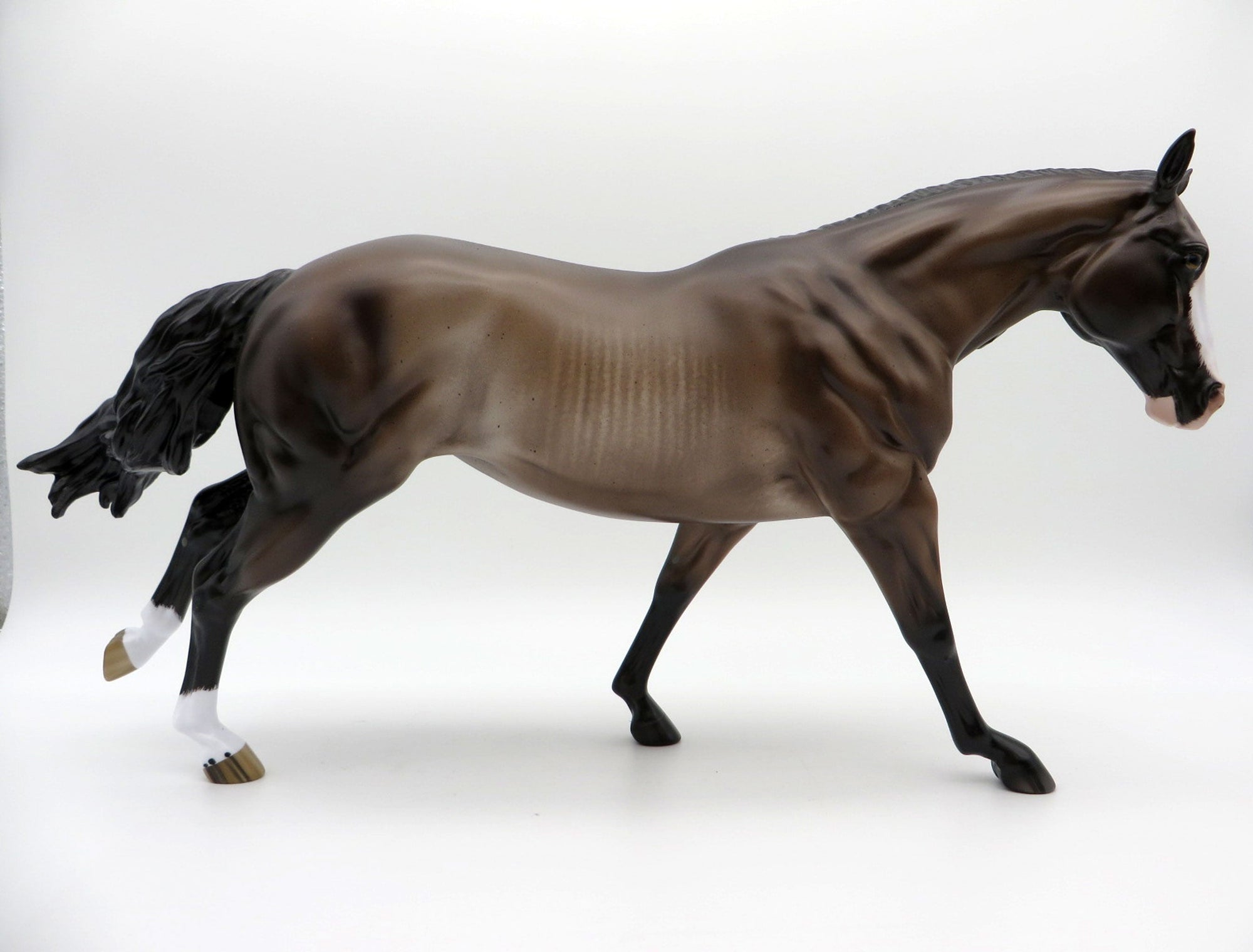 Summertime0OOAK Bar Roan Rabicano Running Stock Horse Painted by Sheryl Leisure 8/9/21
