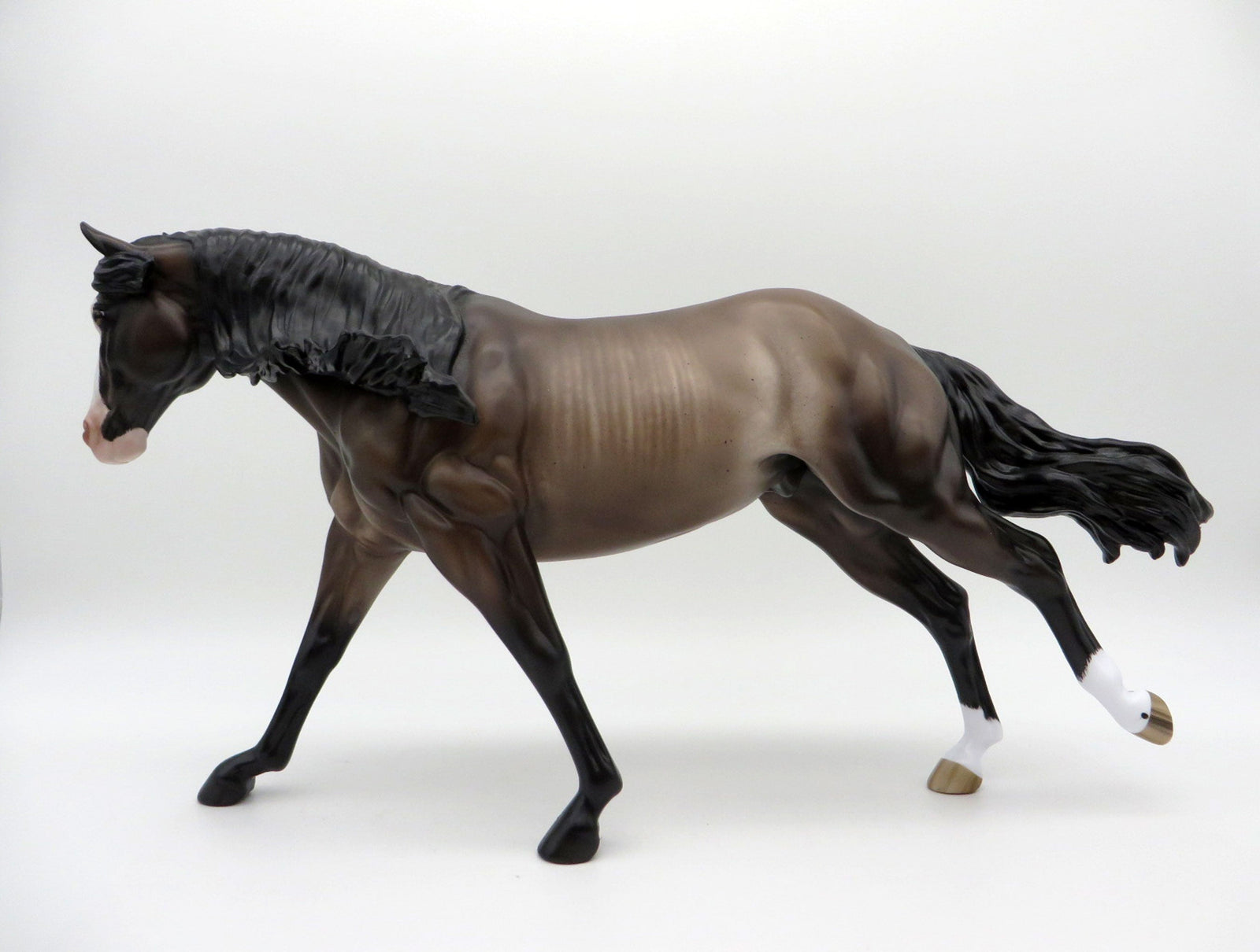 Summertime0OOAK Bar Roan Rabicano Running Stock Horse Painted by Sheryl Leisure 8/9/21