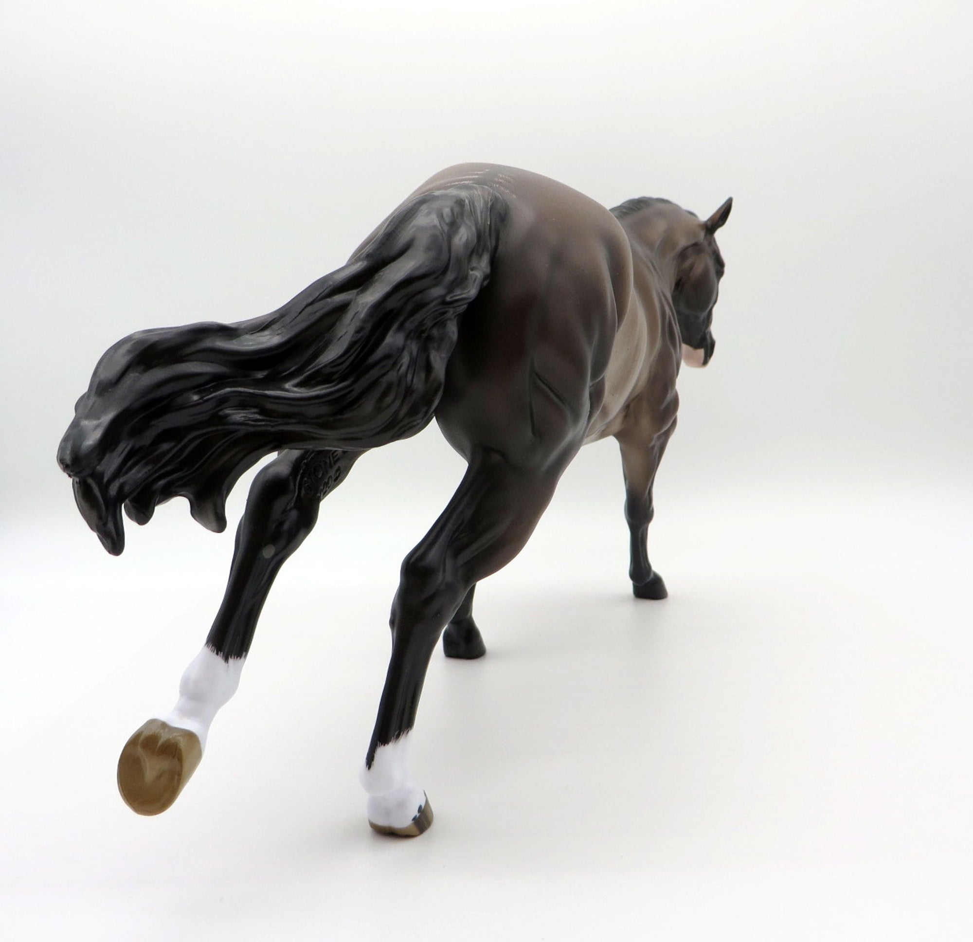 Summertime0OOAK Bar Roan Rabicano Running Stock Horse Painted by Sheryl Leisure 8/9/21