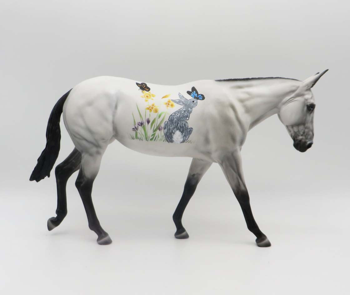 Sunny Bunny - OOAK - Decorator Mule By Dawn Quick - Easter 2023