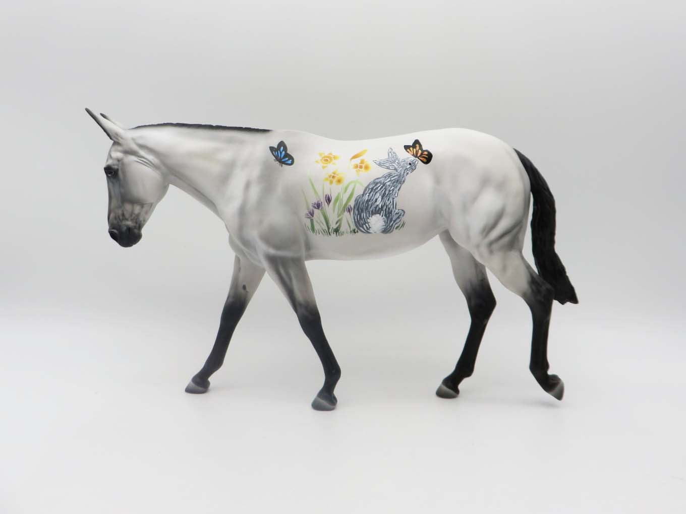 Sunny Bunny - OOAK - Decorator Mule By Dawn Quick - Easter 2023