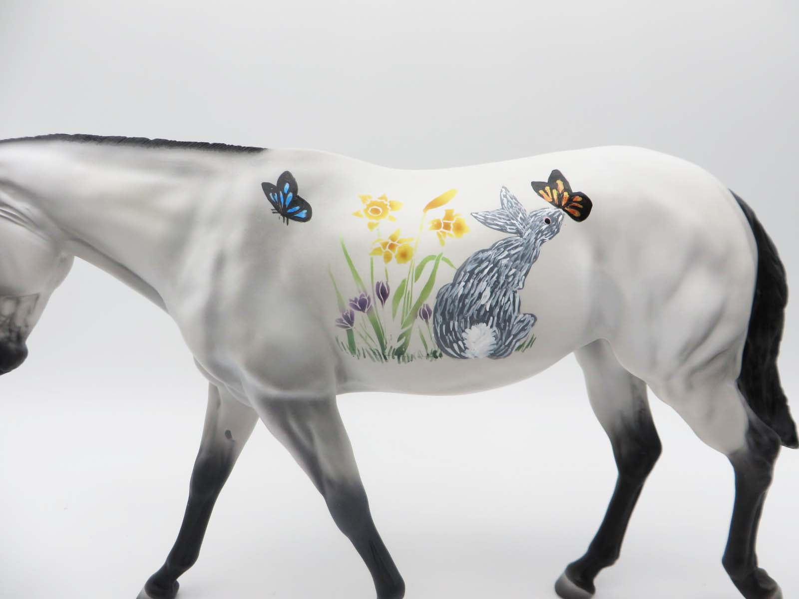 Sunny Bunny - OOAK - Decorator Mule By Dawn Quick - Easter 2023