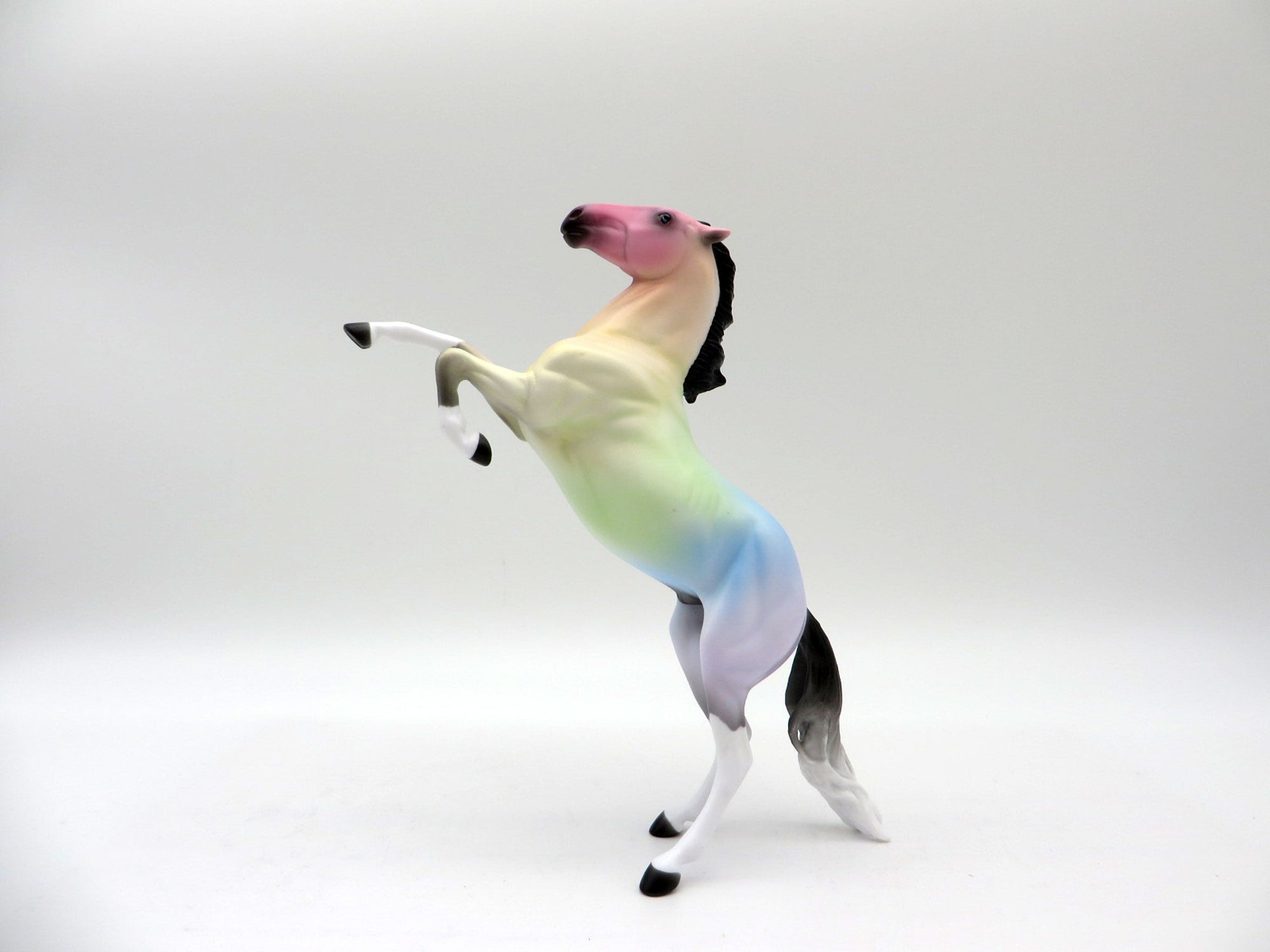 Sunset Rainbow-OOAK Deco Rearing Pebbles Painted Ellen Robbins   5/28/21