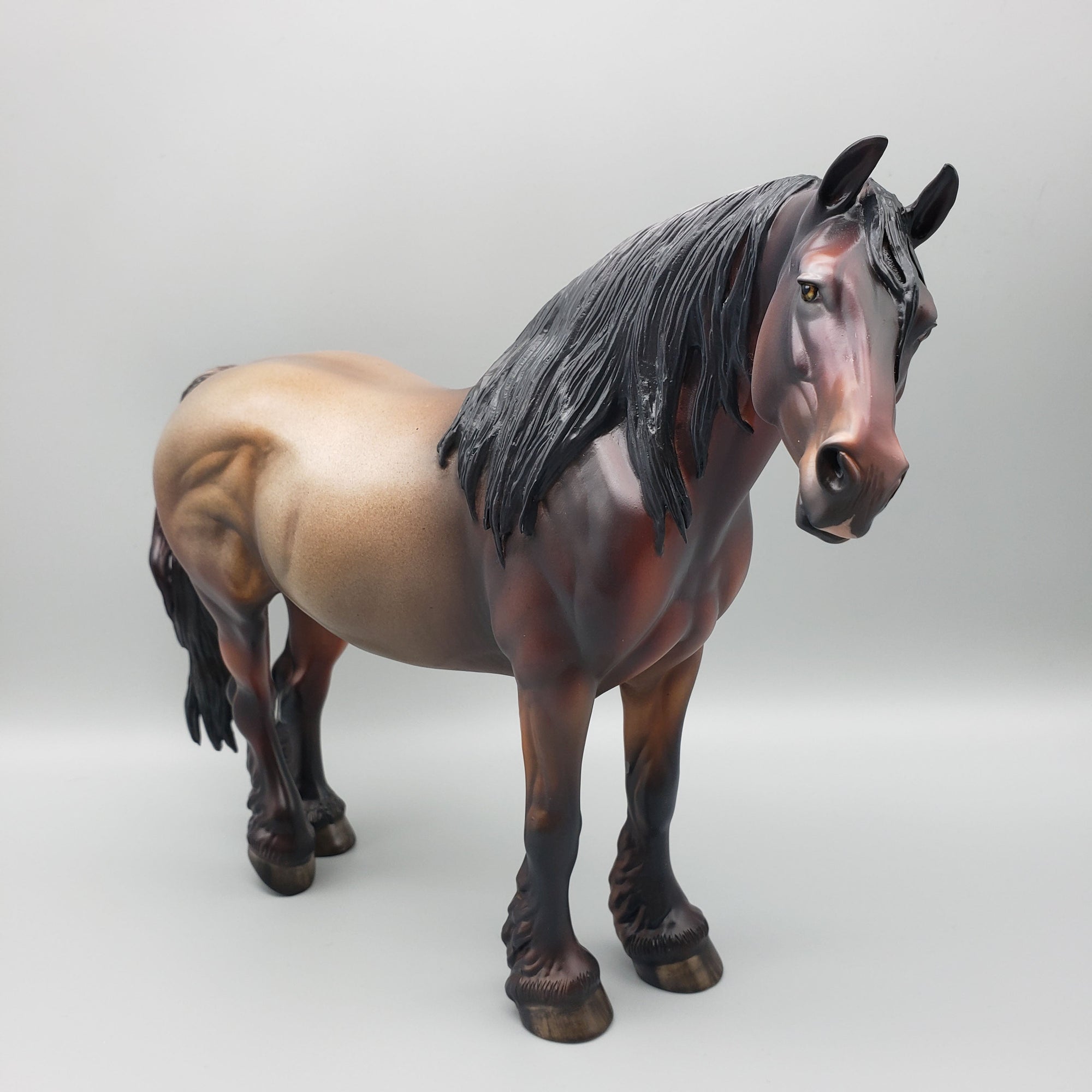 Sunset&#39;s Promise - OOAK Bay Roan Heavy Draft Mare By Julie Keim Best Offers 6/12/23