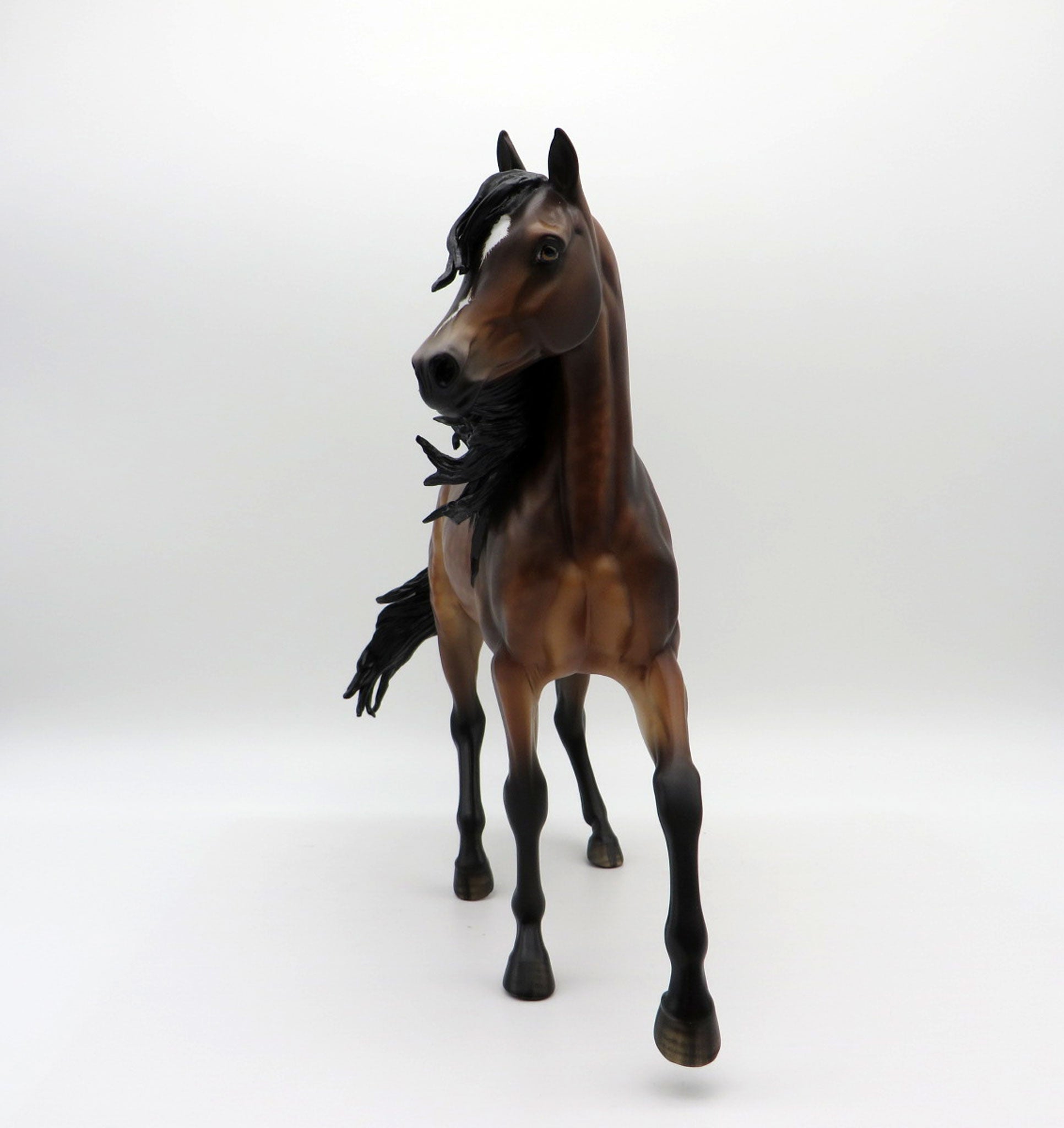 Surf Song-OOAK Dapple Bay Arabian Painted by Sheryl Leisure 8/9/21