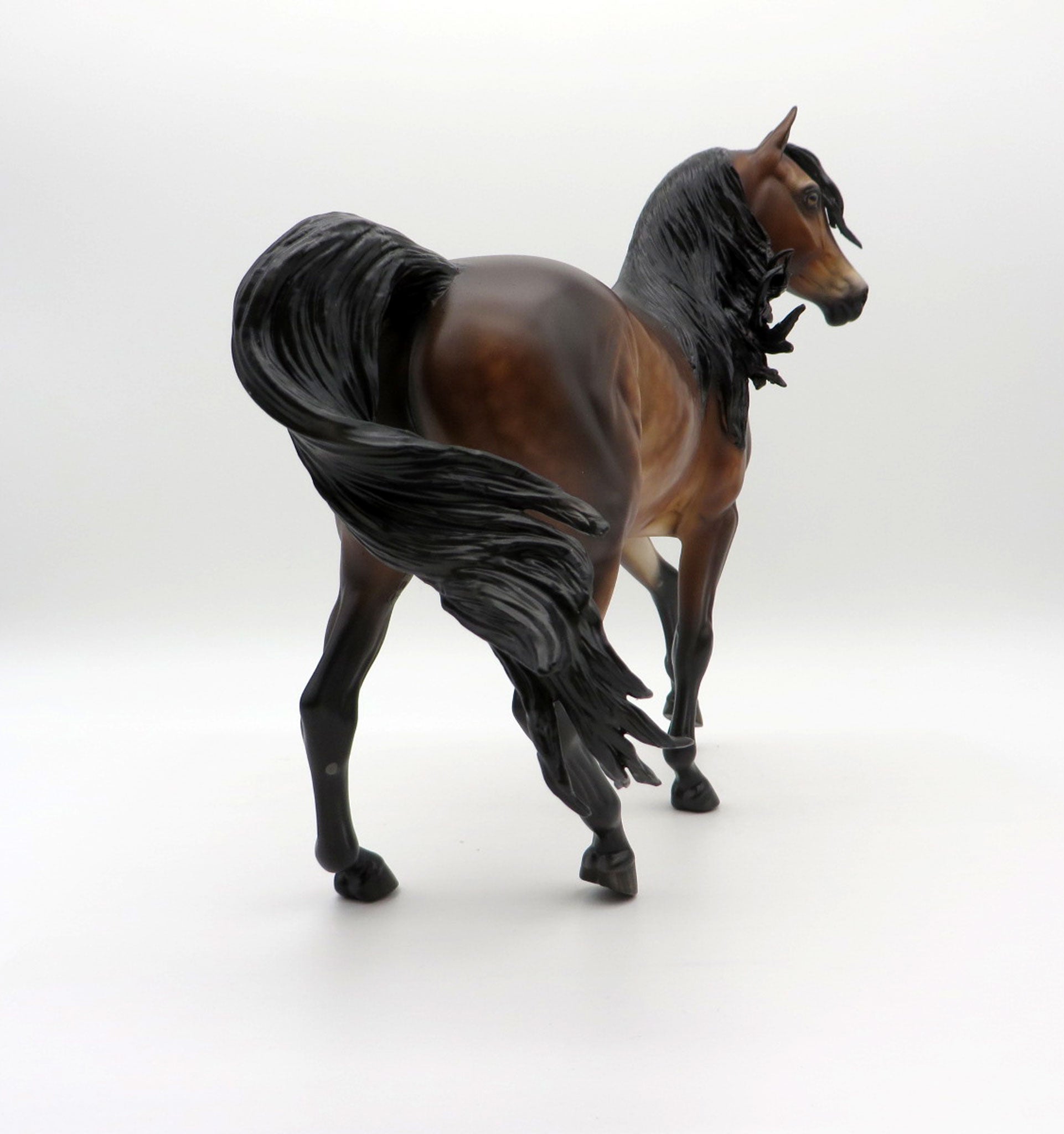 Surf Song-OOAK Dapple Bay Arabian Painted by Sheryl Leisure 8/9/21