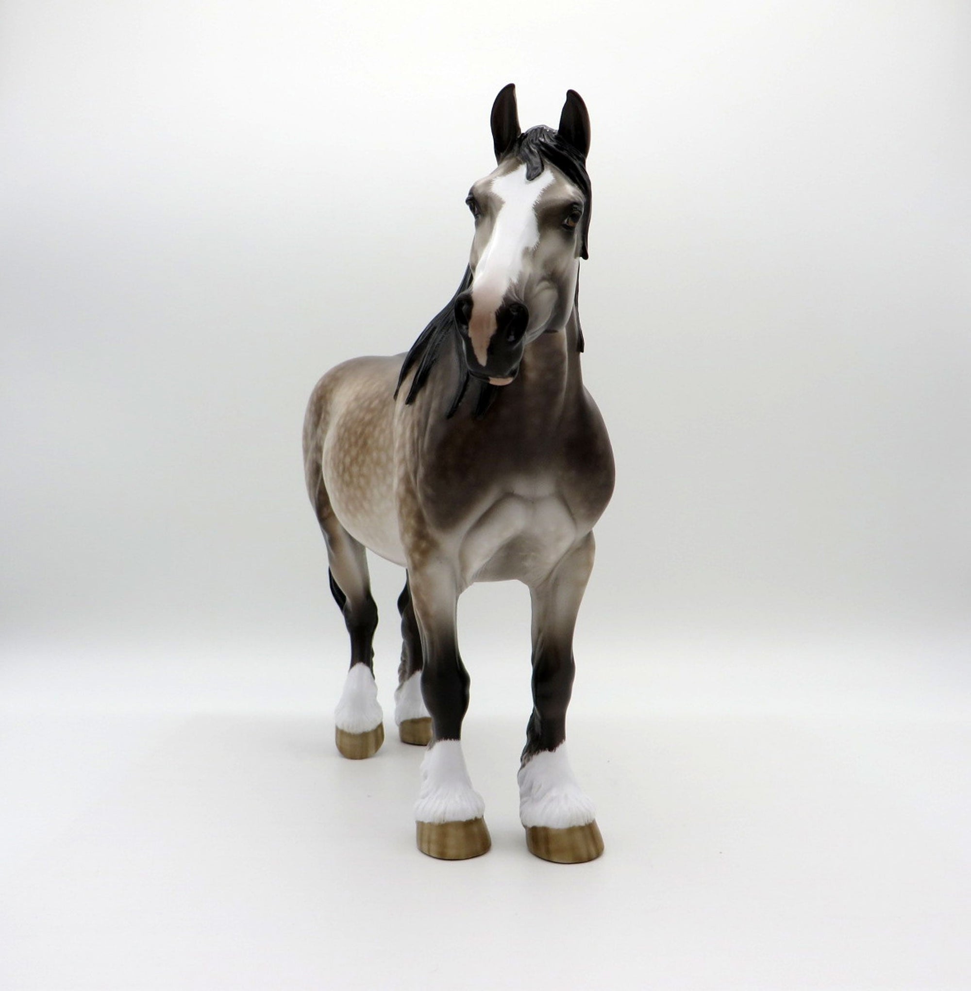 Sussudio- OOAK Dapple Grey Heavy Drafter Mare Painted By Sheryl Leisure 7/19/21