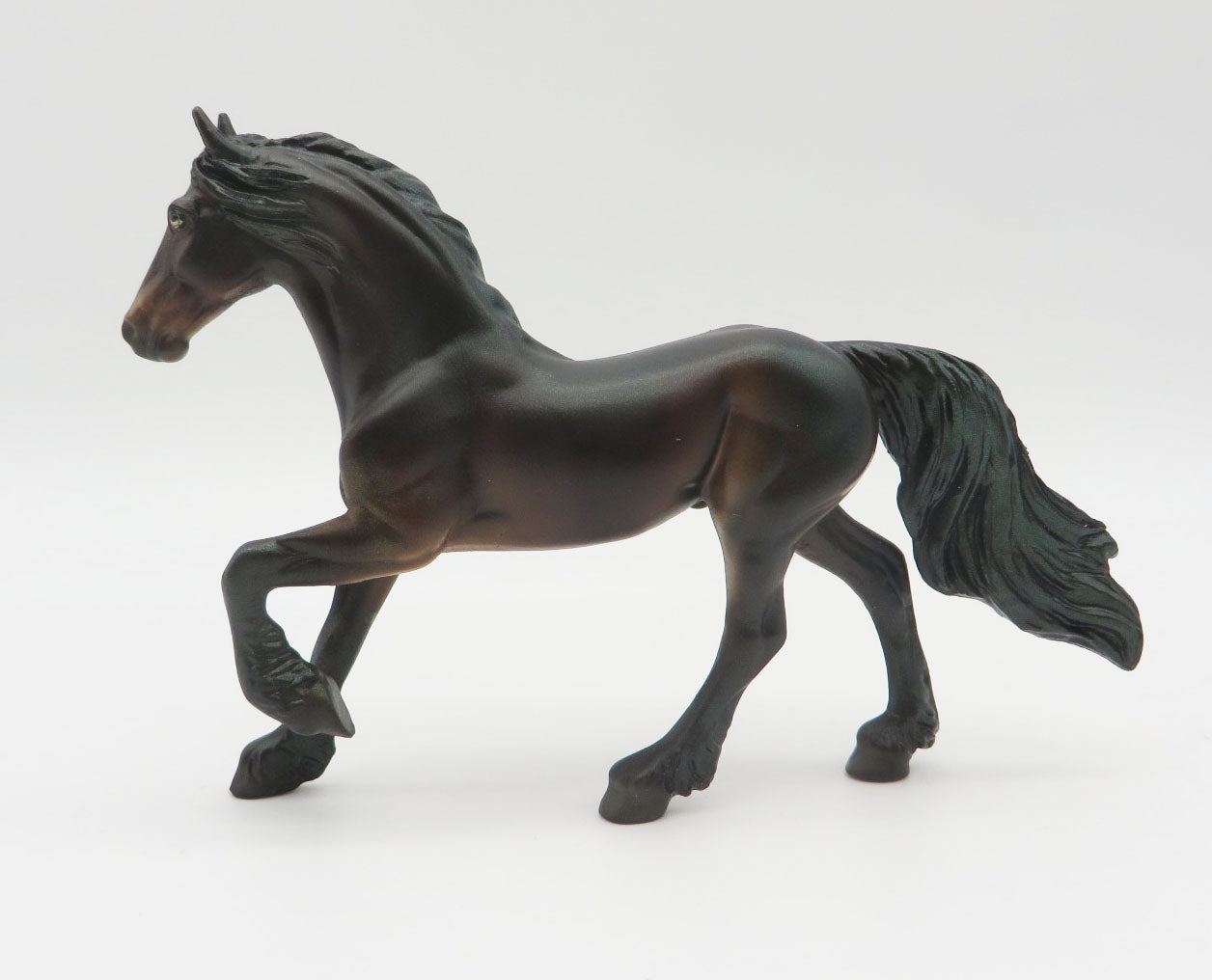 SAMPLE of Mini Swamp Thing - Dapple Seal Bay with Interference Green Friesian Chip by Jess Hamill