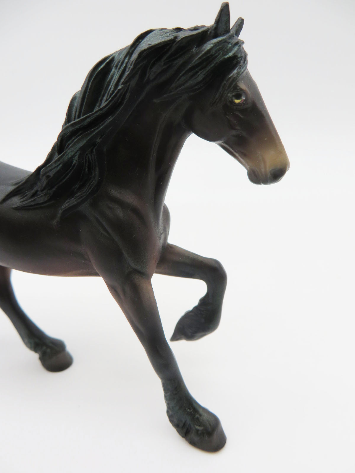 SAMPLE of Mini Swamp Thing - Dapple Seal Bay with Interference Green Friesian Chip by Jess Hamill